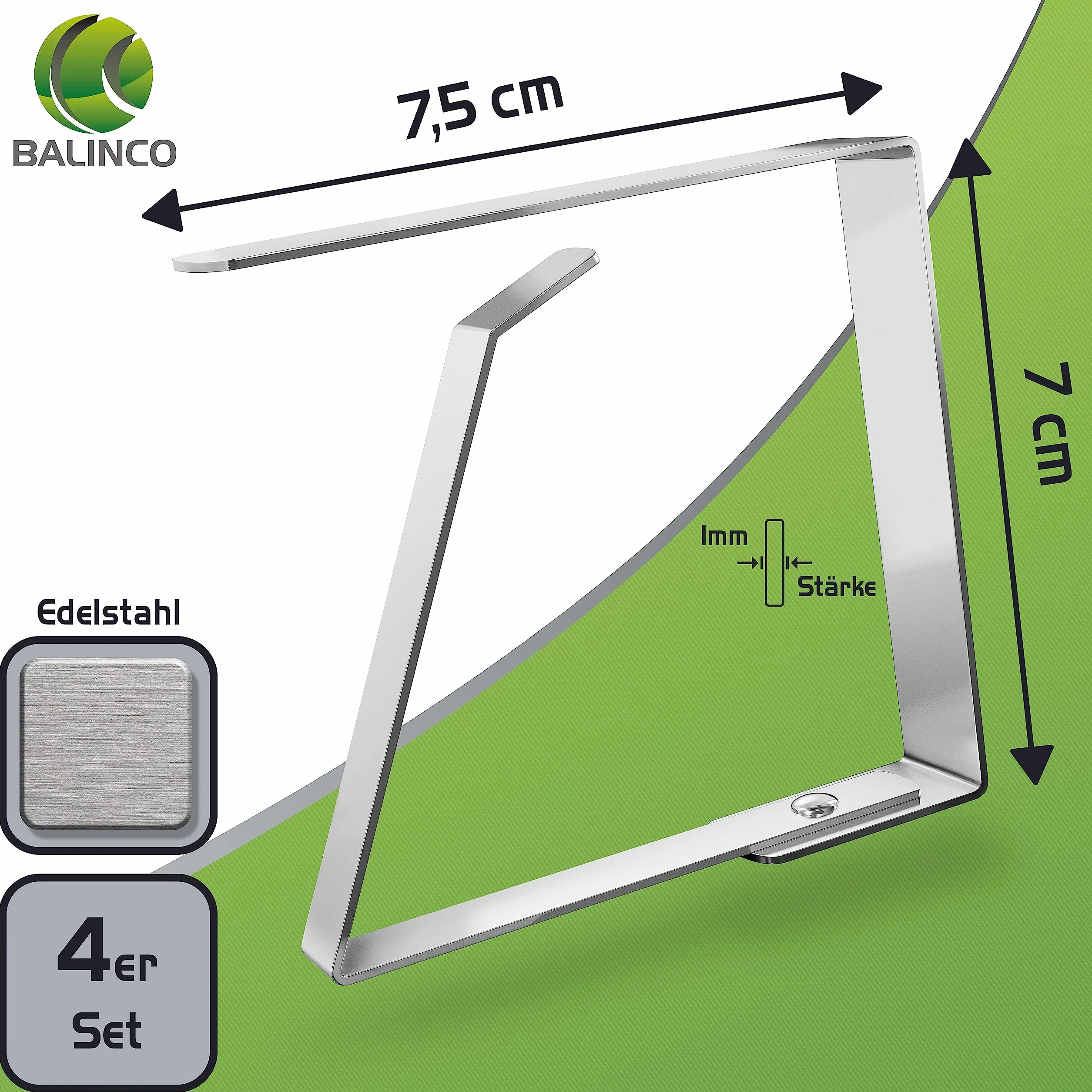Balinco Juego de 4 pinzas para manteles, de acero inoxidable, de alta calidad, robustas, inoxidables, para manteles, pinzas de mesa, clips para mantel