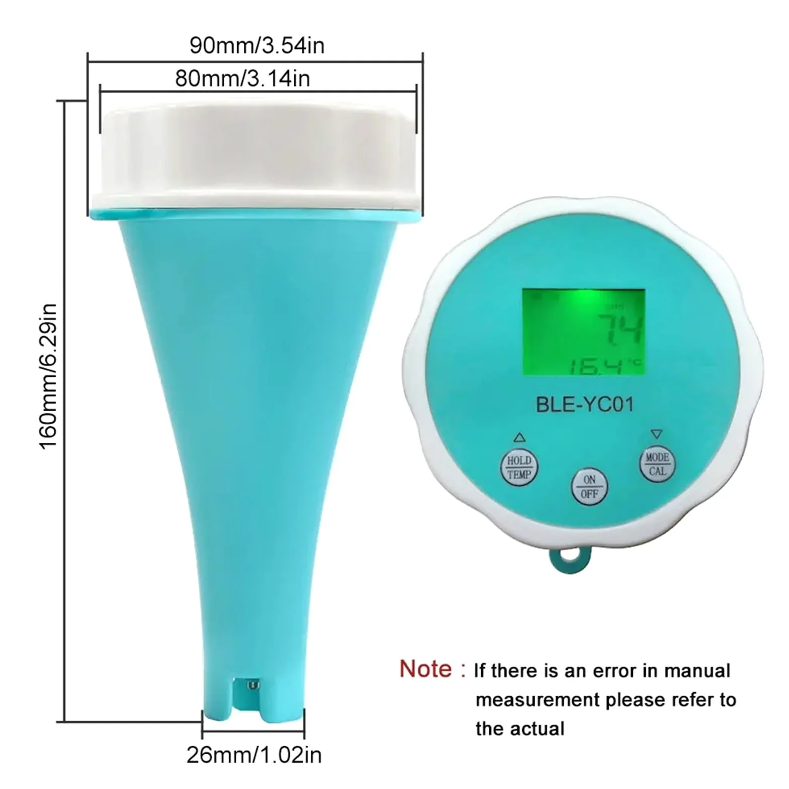 Medidor de PH, Analizador de agua de piscina flotante inteligente 6 en 1, medidor de PH, CL, TDS, EC, ORP y temperatura, aplicación de monitoreo en línea, probador de calidad del agua.