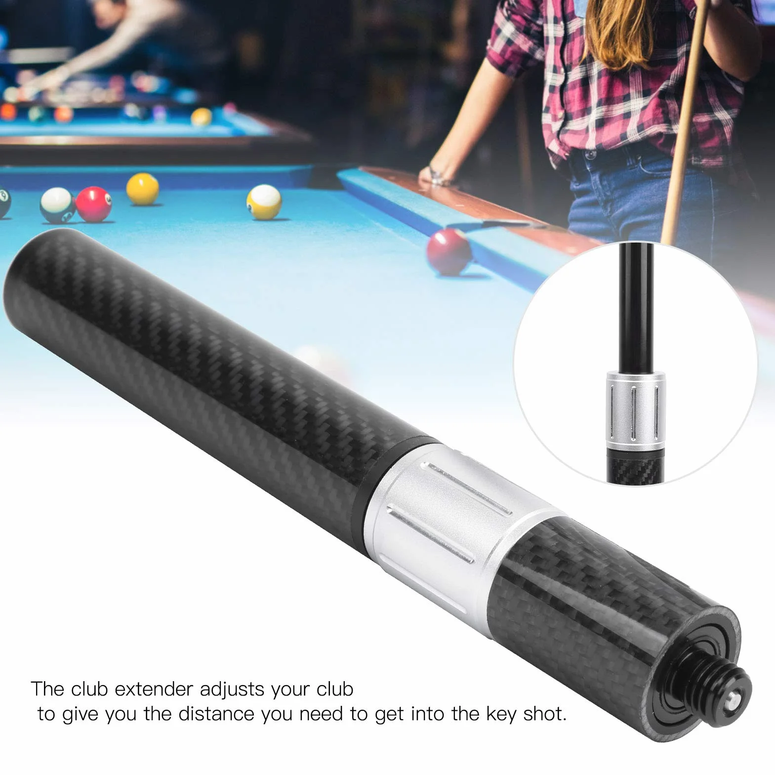 Extensor de Taco de Billar Ajustable Telescópico Accesorio MEZZ