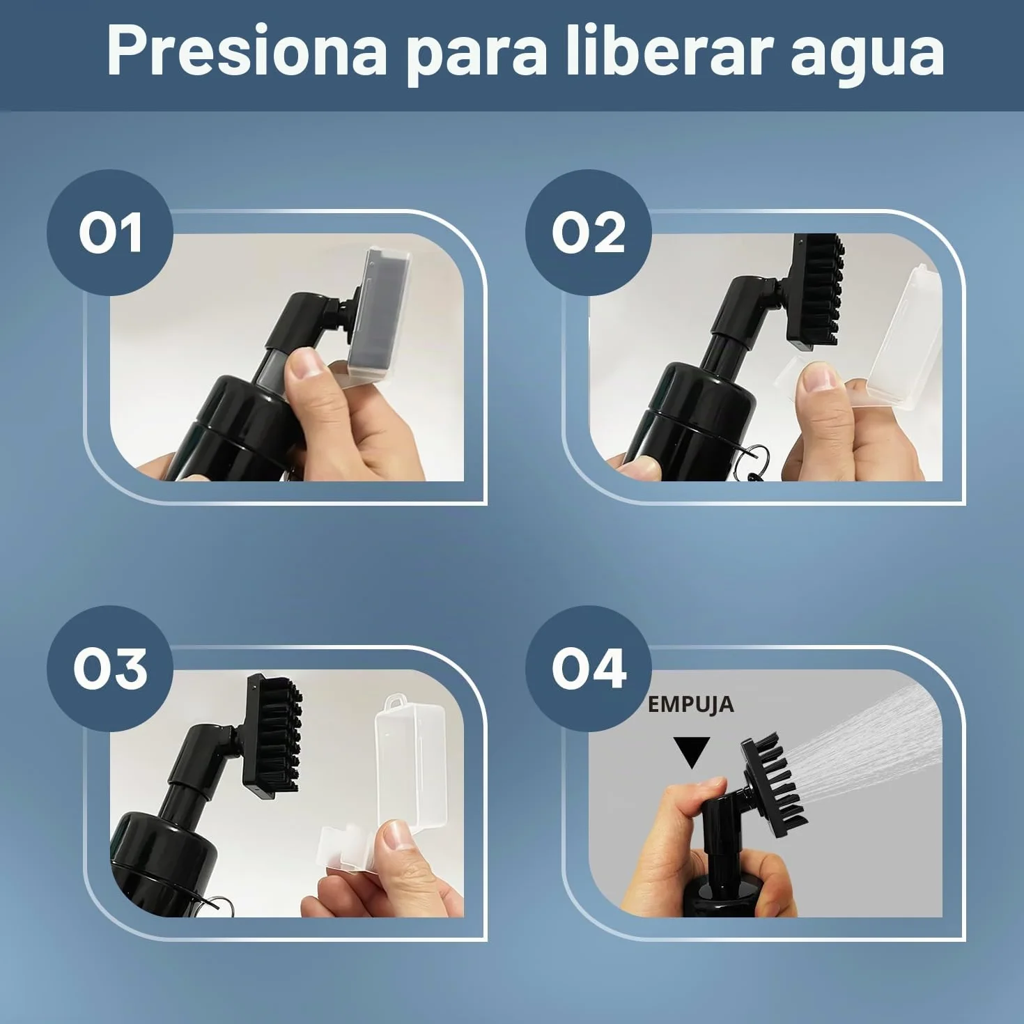 Cepillo limpiador de palos de golf 2 piezas con spray de agua integrado y gancho de aluminio retráctil