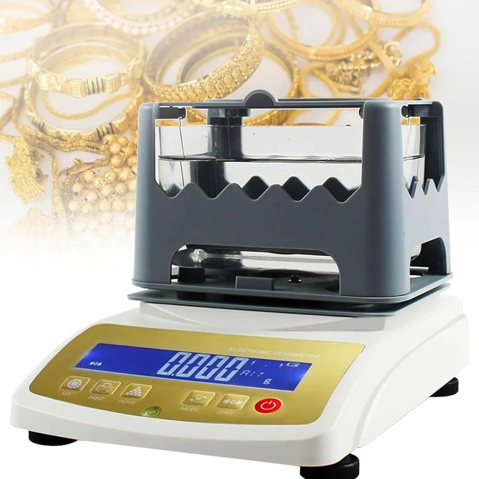 Probador de pureza de oro, probador de metales para joyas, analizador de metales preciosos con precisión de 0,001 g, detector digital de quilates para oro, plata y platino