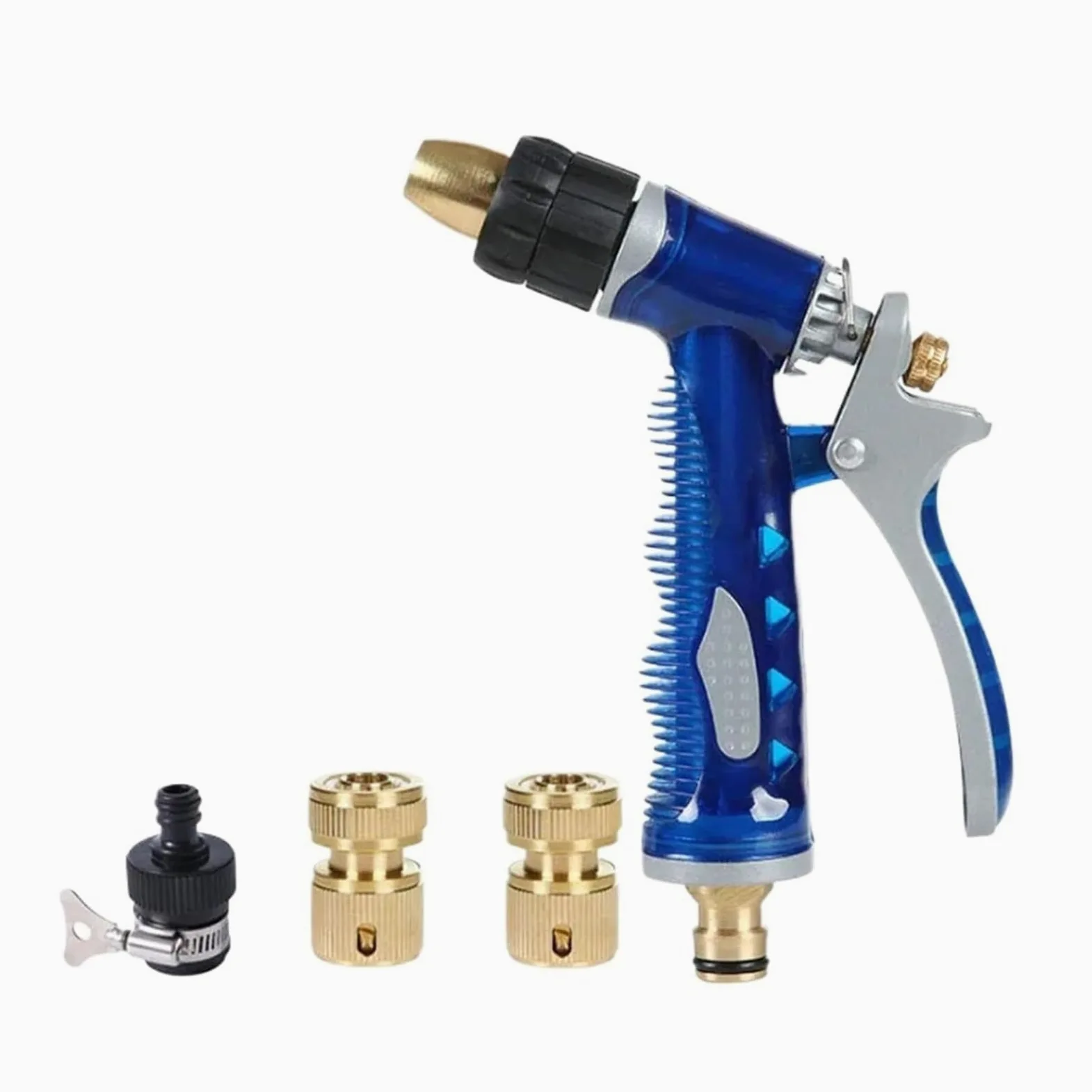 Boquilla De Pistola Riego Alta Presión For Jardín, Ajustable, Agua, Manguera Césped, Pulverizador Multifunción, Herramienta Limpieza FáCil De Usar(White*10)