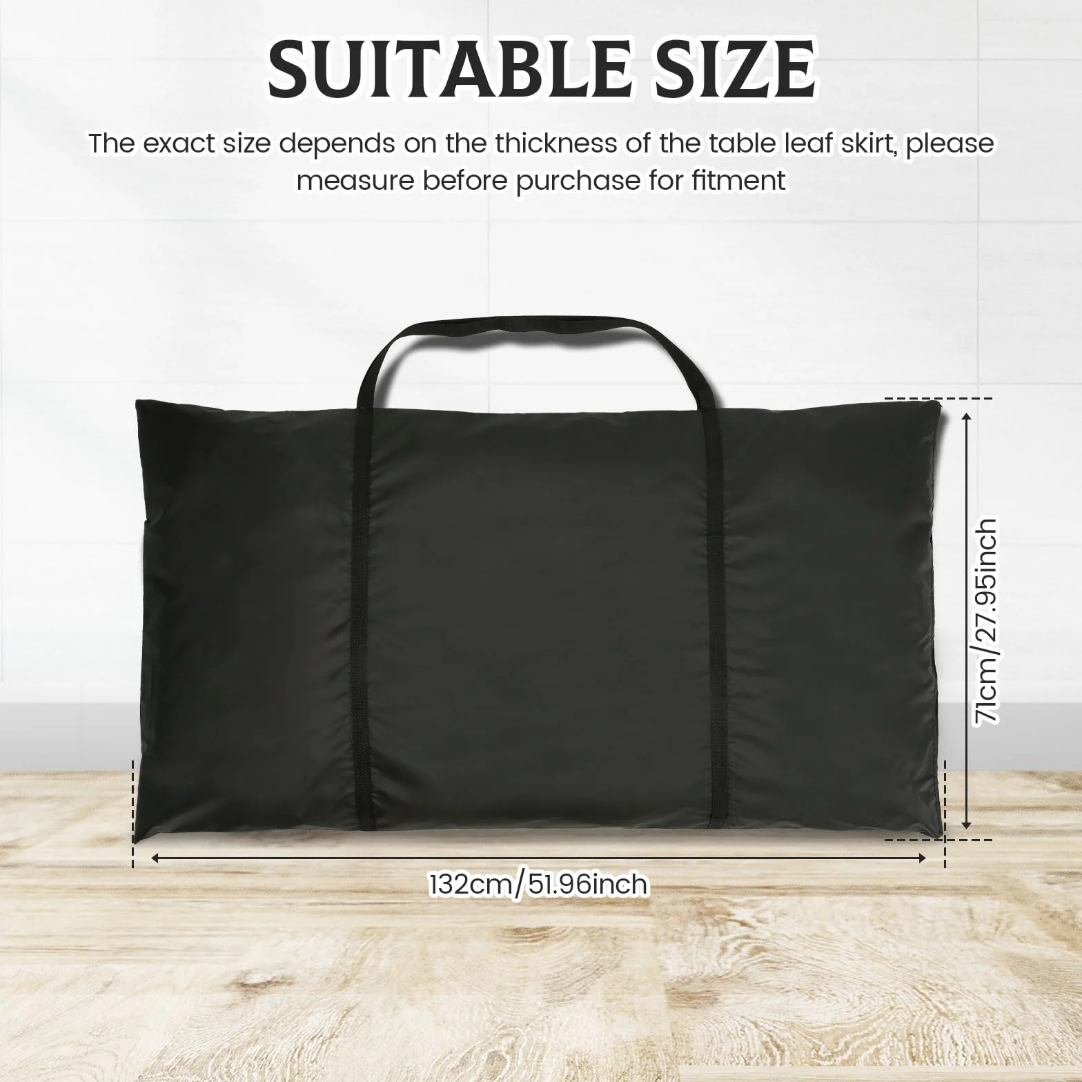 Impermeable Bolsa de Almacenamiento de Hojas de Mesa con Cremallera y 2 Correas de Hombro
