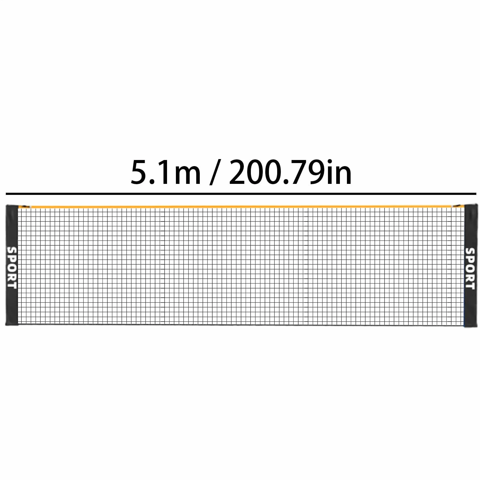 Red de Bádminton Plegable 3/4/5 m Portátil para Vóleibol Playa Piscina Interior Exterior
