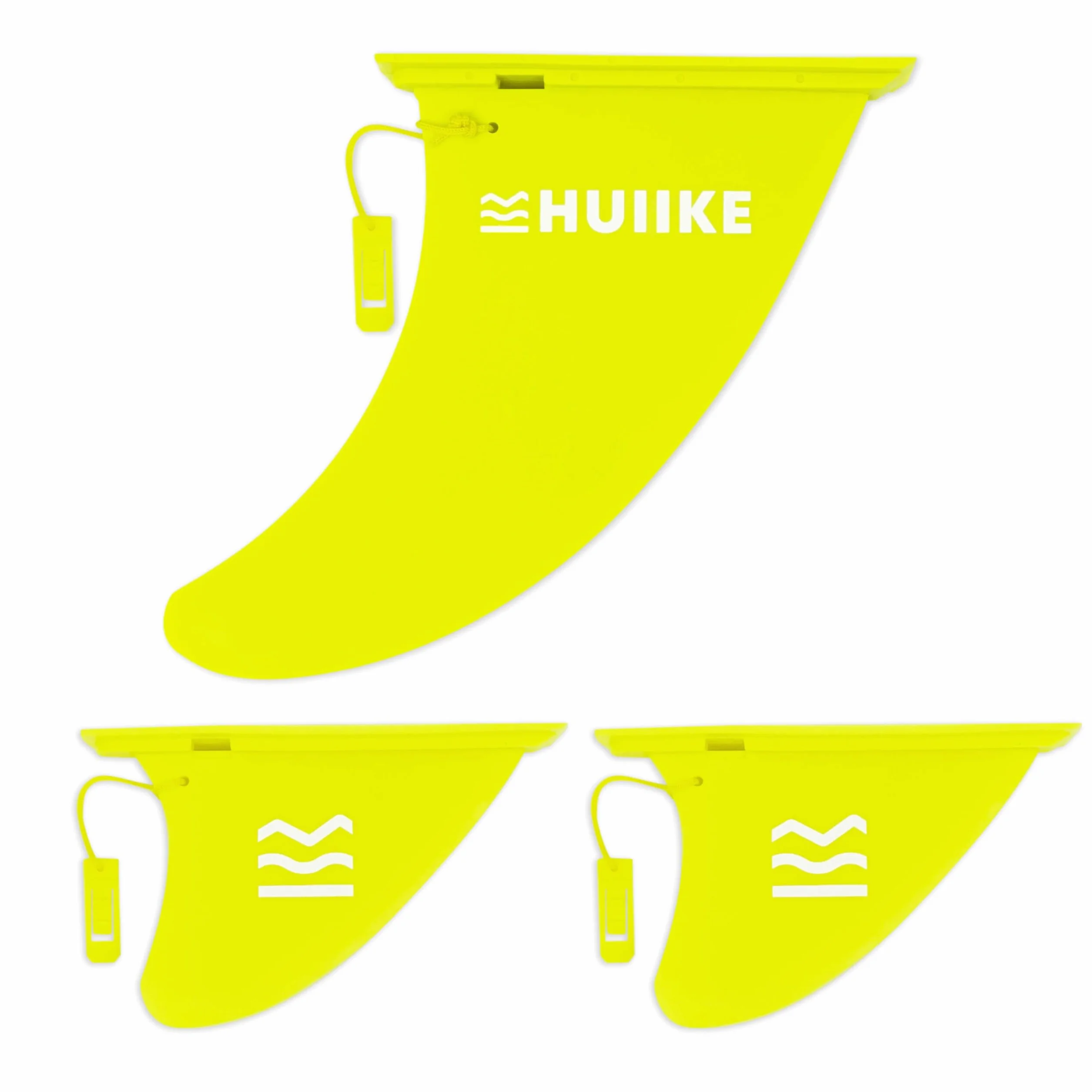 HUIIKE Quilla Paddle Surf Pack de 3 Desmontables Aleta con Cierre de Seguridad Tabla Padel Sup Board Inflable