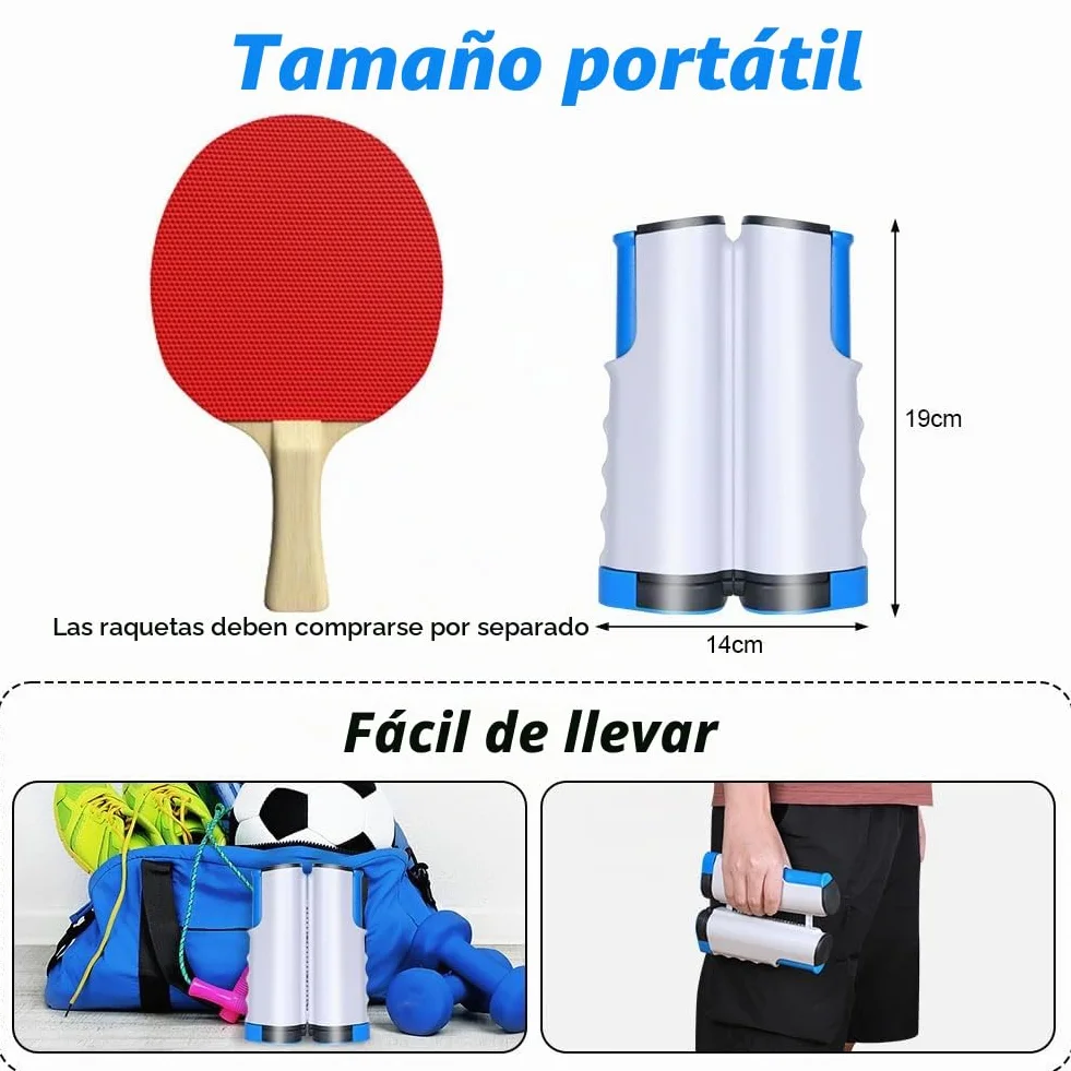 Flintronic Red de Ping Pong Retráctil, Soporte Telescópico Portátil, Longitud Ajustable