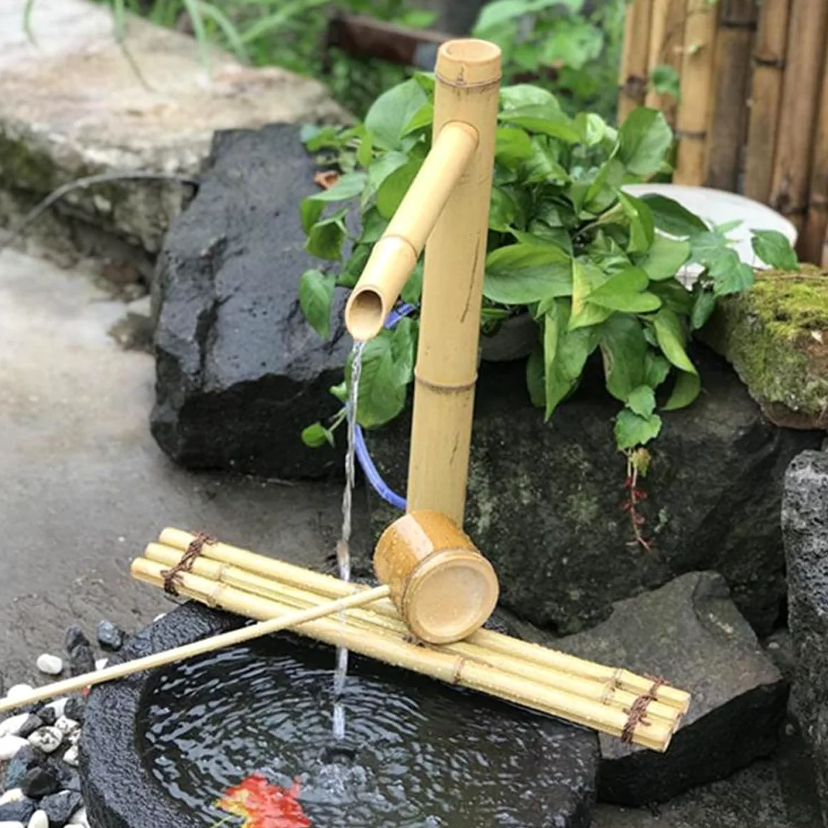 Fuente solar con bomba, fuente de agua independiente para exteriores, panel solar de 6 W, filtro de agua, tubo de agua de 2 m para jardín y patio