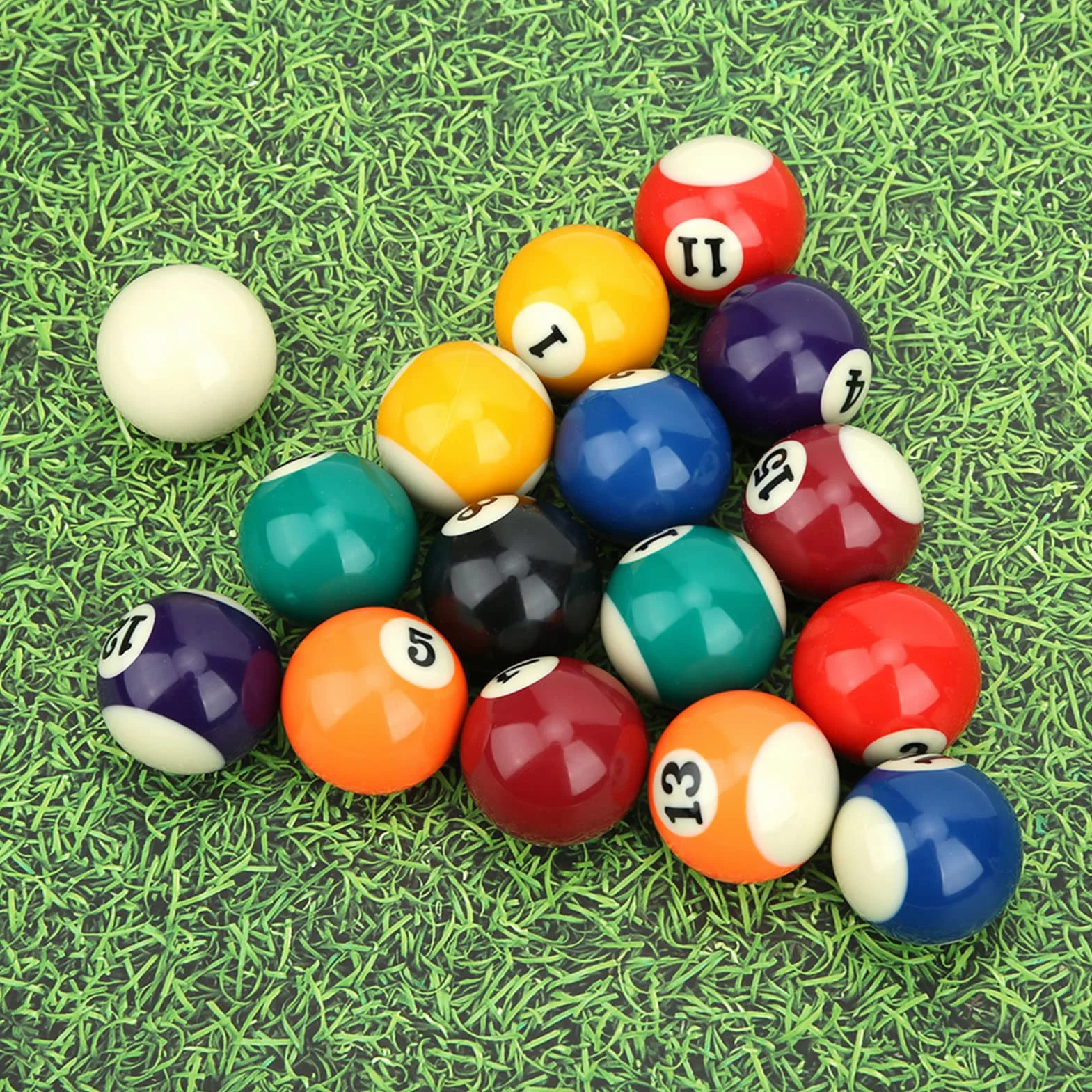Juego de Bolas de Billar Americano Ecológicas 38 mm 16 Piezas de Resina para Mesa Infantil