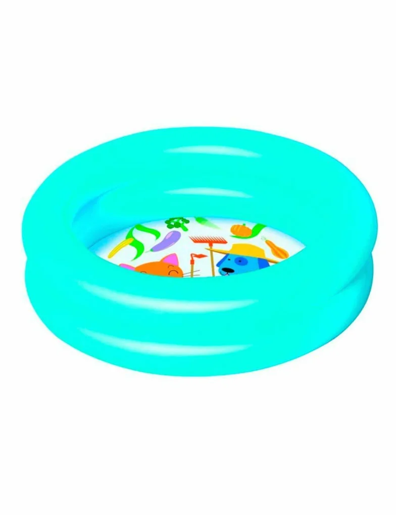 Bestway Tradineur - Piscina Hinchable Redonda Infantil, 20 litros, Vinilo Resistente, Pared de Doble Anillo, jardín, Patio, fácil de Montar, 15 x 61 cm, Color Aleatorio