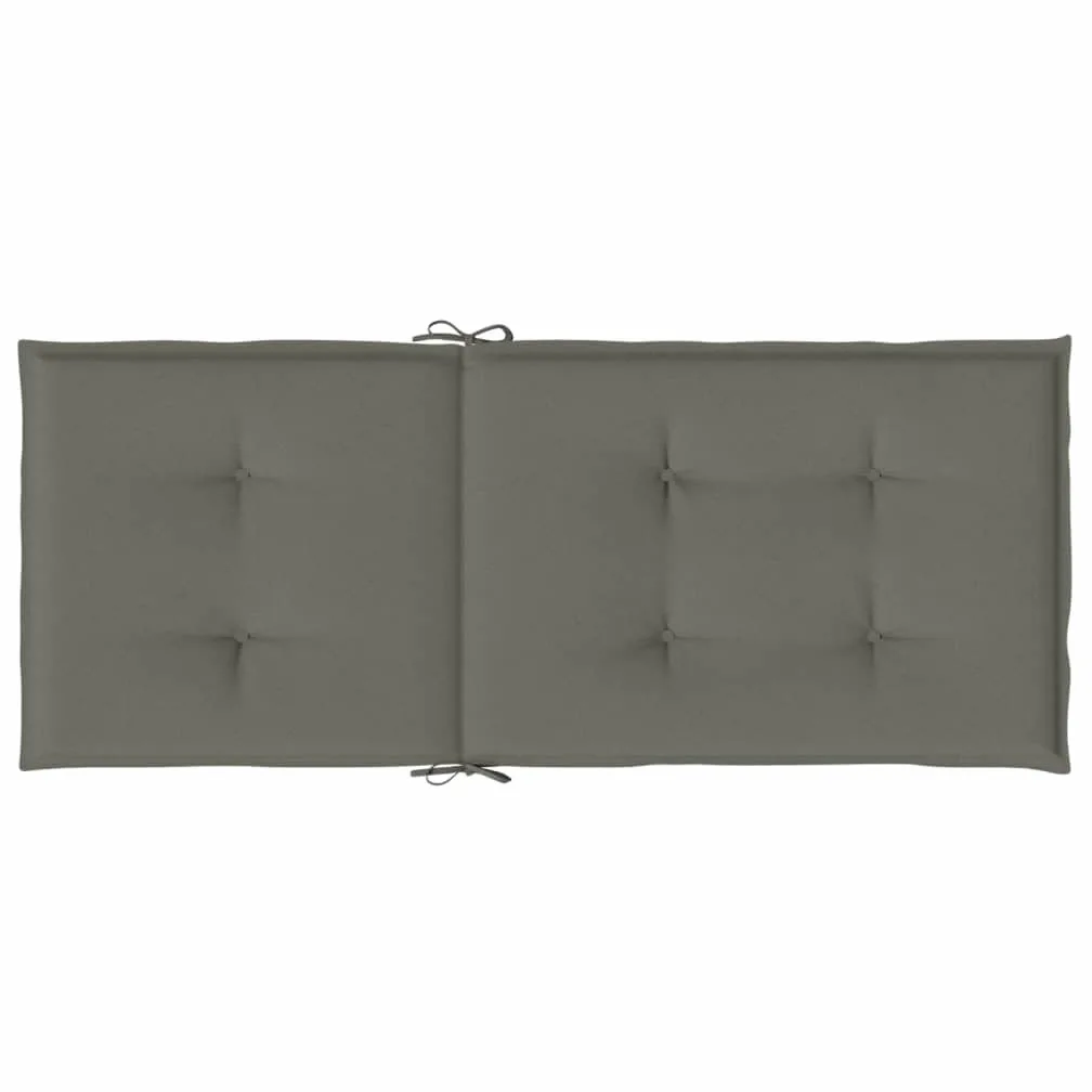 ShGaxin Cojines para Silla Respaldo Alto 4 uds Tela Gris Oscuro Melange, Cojines para Butacas De Jardin, Cojines Sillas Cocina, Cojines para Sillas De Terraza, Cojin Silla Exterior - 4002416