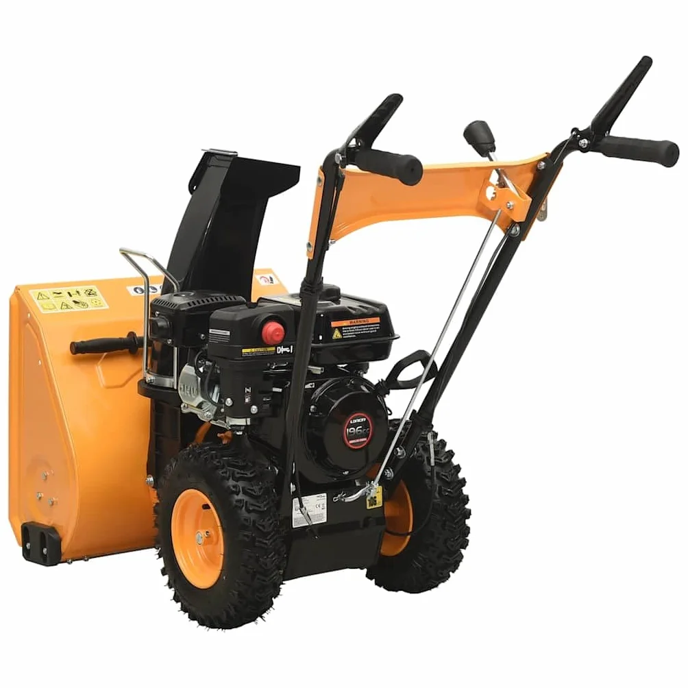 vidaXL Máquina Quitanieves Entradas Vehículos Aceras Superficies Pavimentadas Eléctrica Bajas Temperaturas 6,5 HP Amarillo y Negro