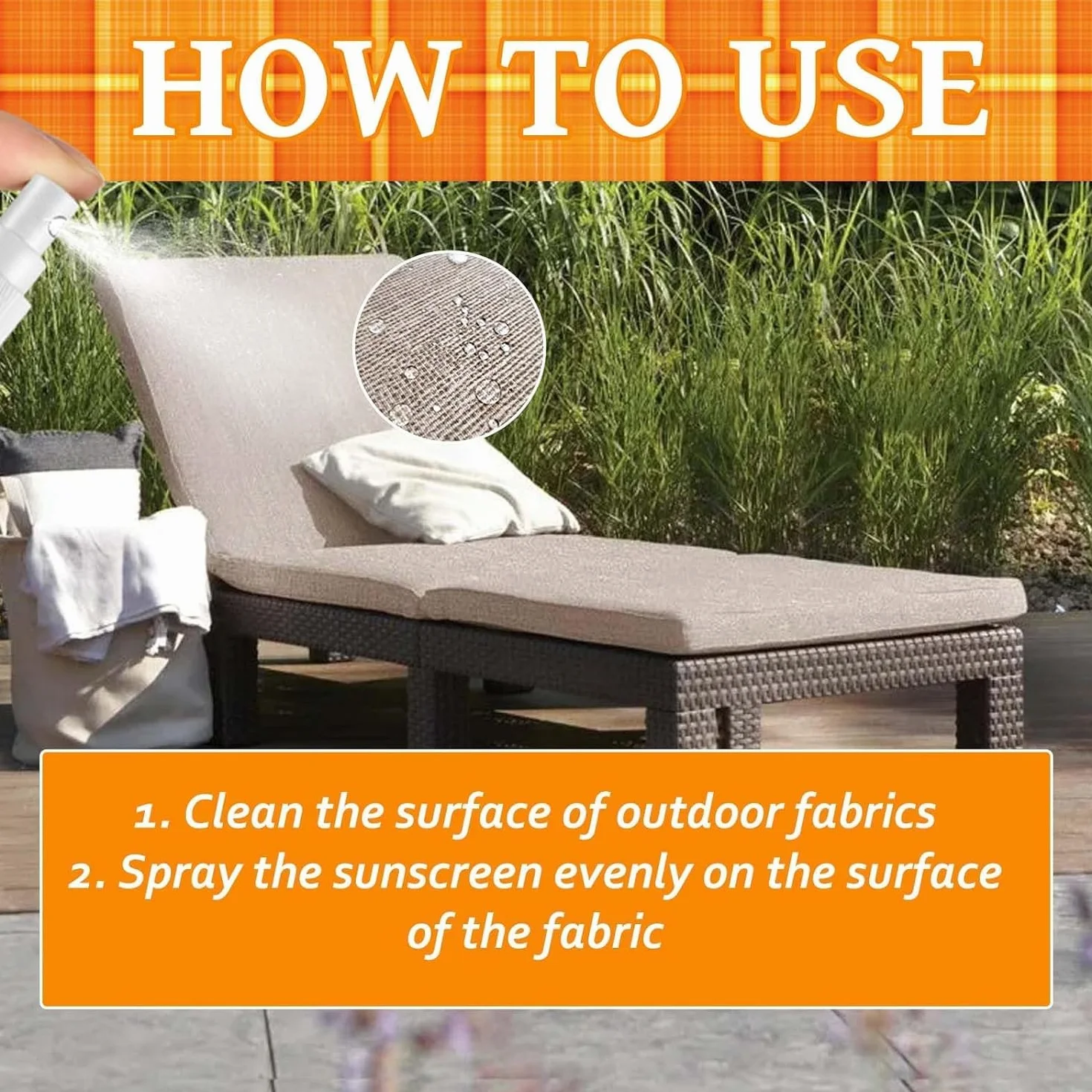Spray protector de tela para uso en interiores y exteriores, spray protector de sofá, protector de tela para exteriores, repelente al agua para tela, tela impermeable y spray de protección UV