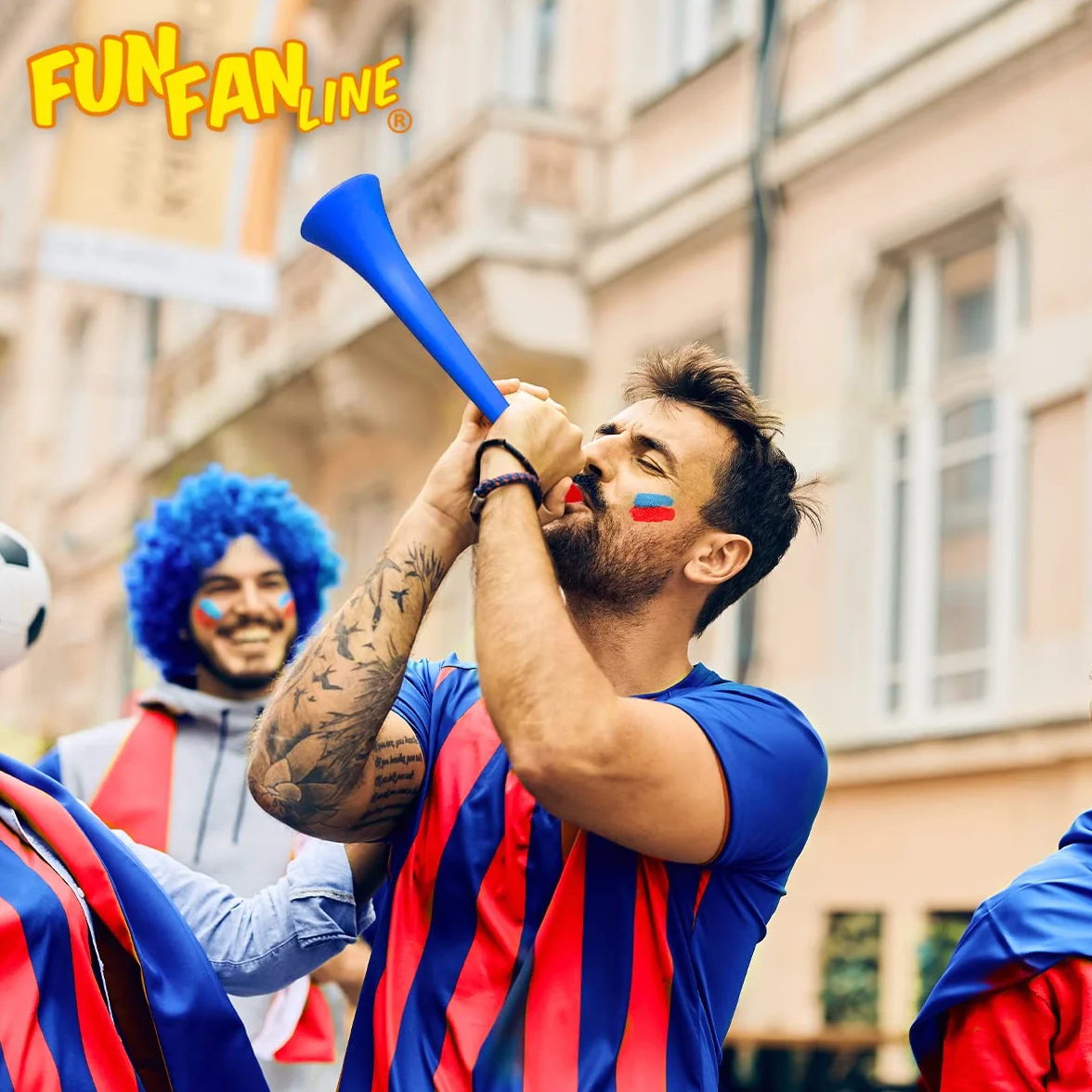 Pack 3 Vuvuzelas de Plástico Resistente 120 DB para Fútbol y Eventos Deportivos