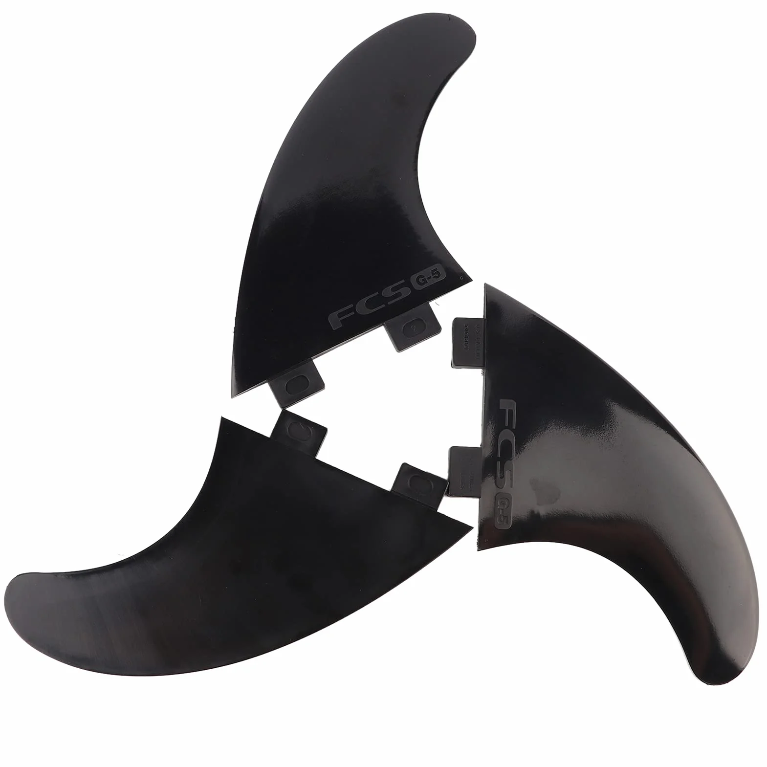 MAGT FCS G5 Aleta de Tabla de Surf 3Pcs Set Durable para Longboard y Paddleboard Negro/Blanco