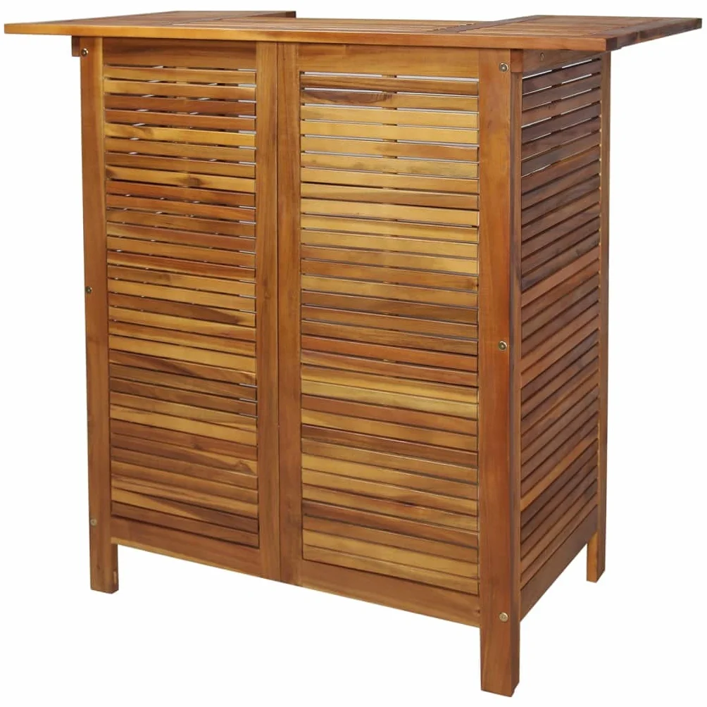 vidaXL Juego Muebles de Bar para Jardín 3 Piezas Mesa Silla Asiento Butaca Taburete Pub Bistró Comedor Patio Desayuno Madera Maciza de Acacia