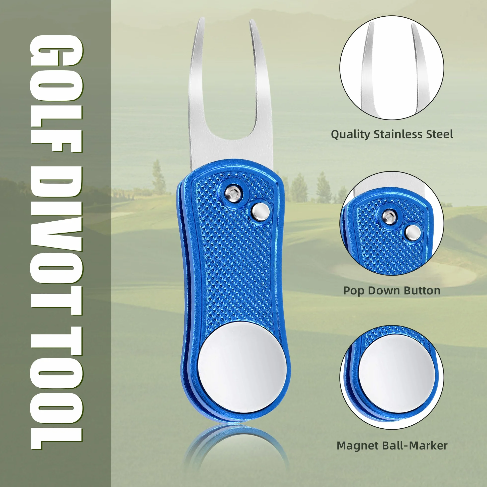 Mile High Life Herramienta de Metal con Marcador magnético de Bolas Golf