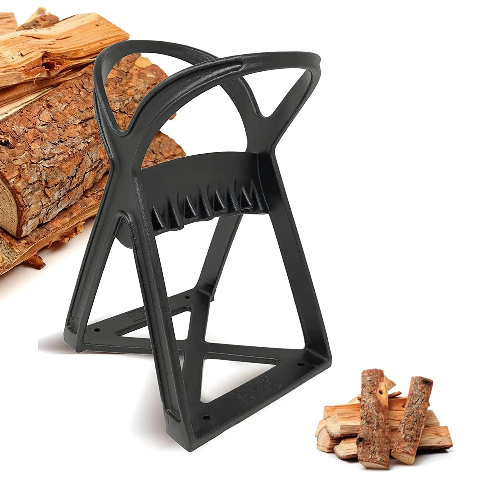 Divisor de Madera, Herramienta Manual para Partir Madera con Base en Forma de X, cuña para Partir Troncos de Acero para el hogar, Campamento, Hoguera, Chimenea