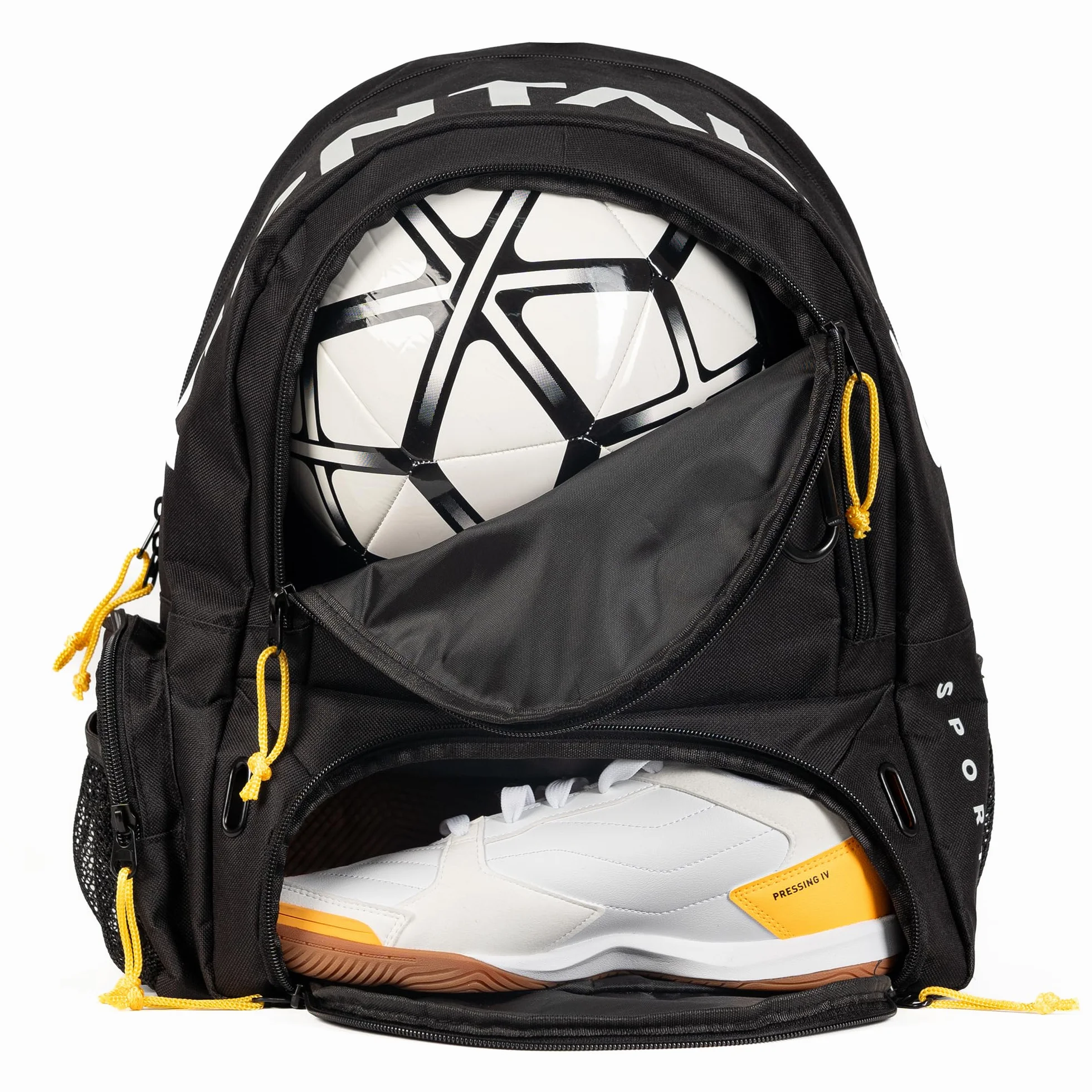 Mochila Fútbol Impermeable con Zapatillero y Compartimento Balón, Niños y Adultos