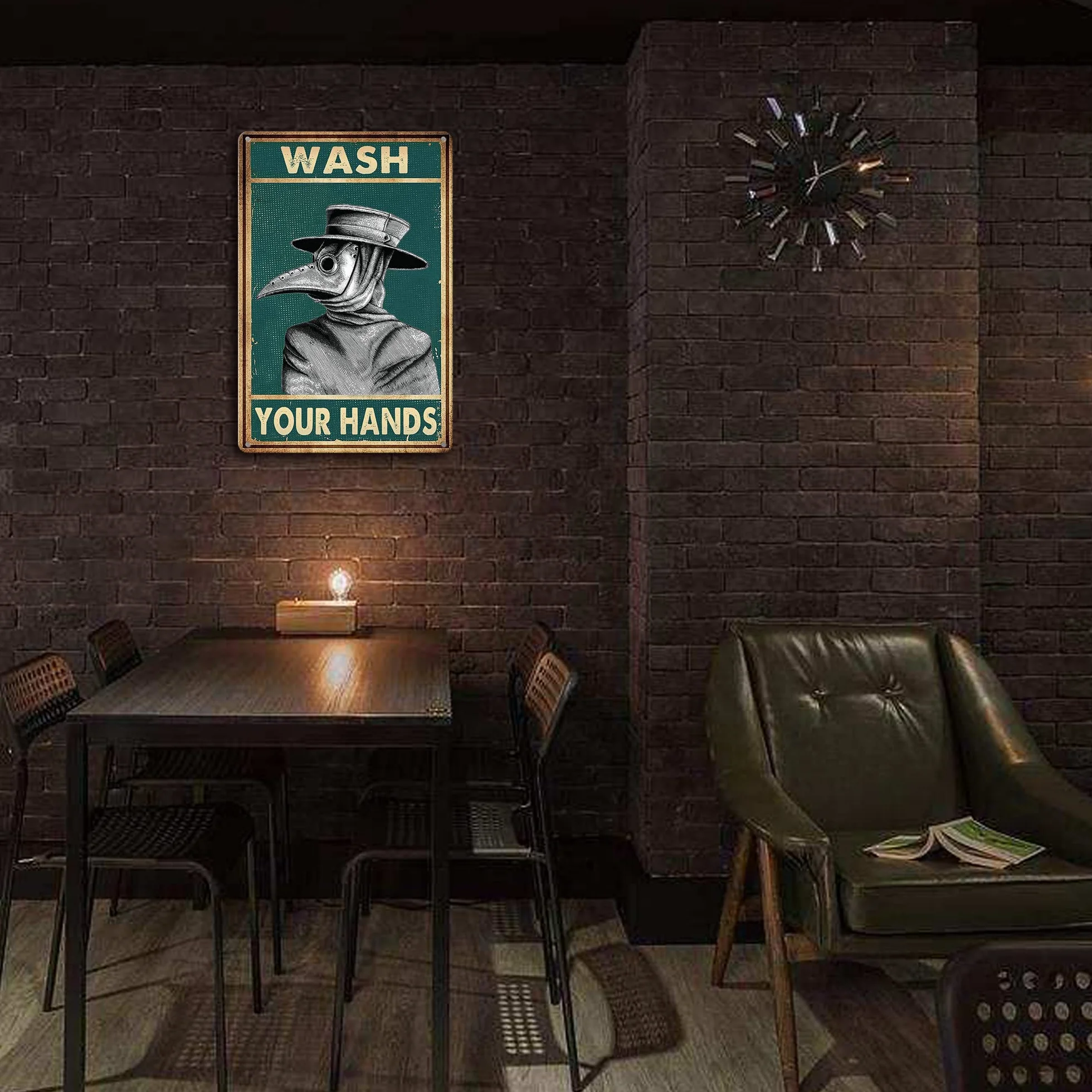 Cartel de metal con refranes retro para oficina, metal, cartel vintage, cartel de metal, cartel de jardín, letreros de metal, baño, patio, decoración de pared (12x8 pulgadas)