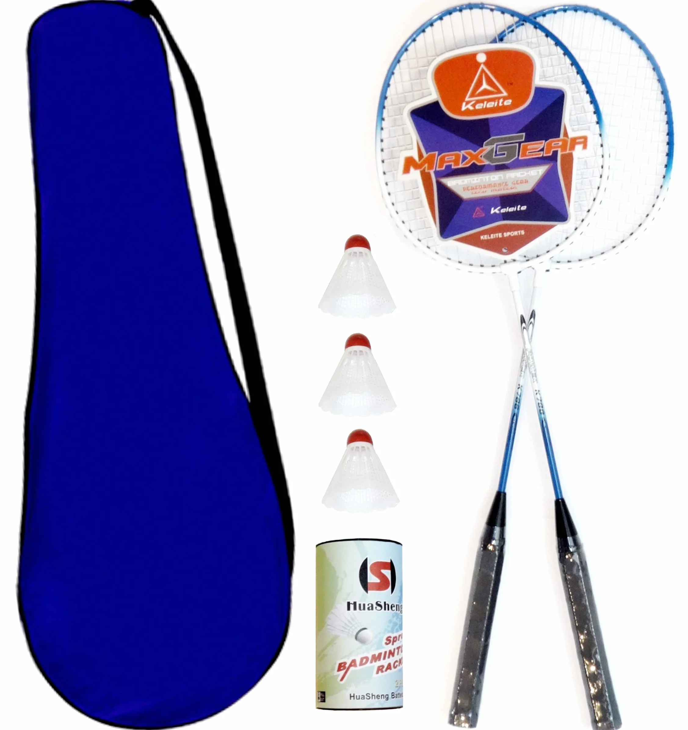 Set de bádminton de Plumas con 2 Raquetas, 3 Plumas y Funda