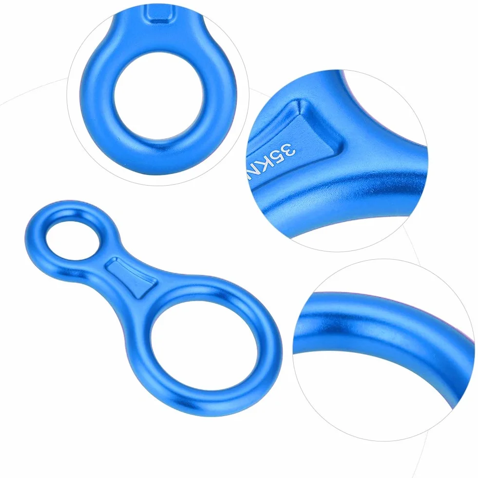 Descensor de Velocidad de Escalada 8 35KN Aleación de Aluminio