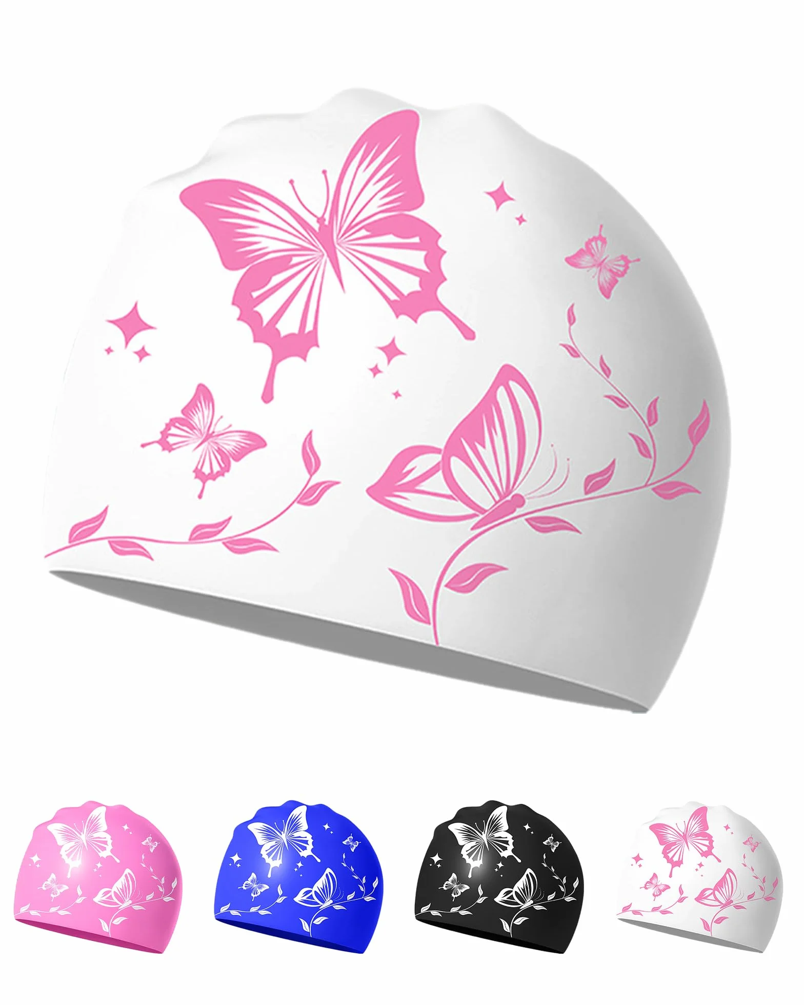 Gorro Natación Mujer Silicona Antideslizante Piscina