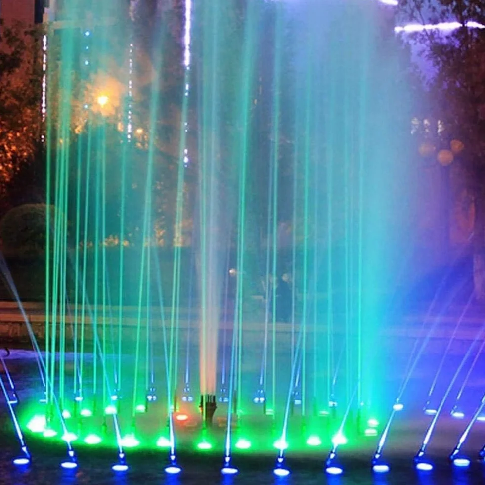 FNPT 1 "DN25 2 Tier Center Boquilla de fuente de estilo recto Herramienta de pulverización de estanque de jardín Circulación de agua