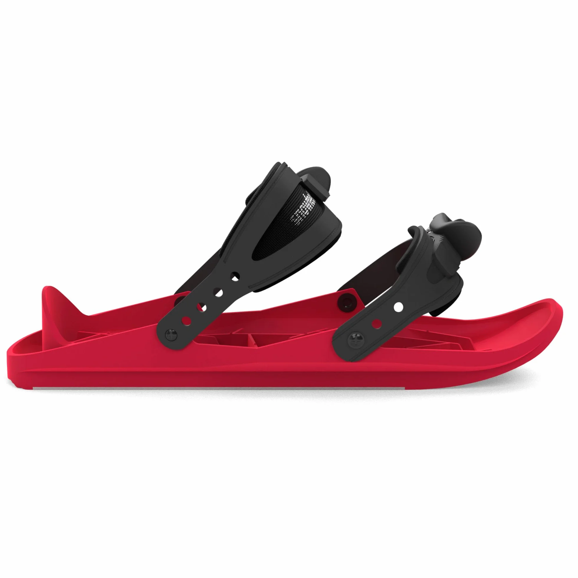Snowfeet Basic Mini Patines Cortos para Nieve Esquís para Zapatos de Invierno Snowskates Cortos Snowblades Skiboards Original (Red)