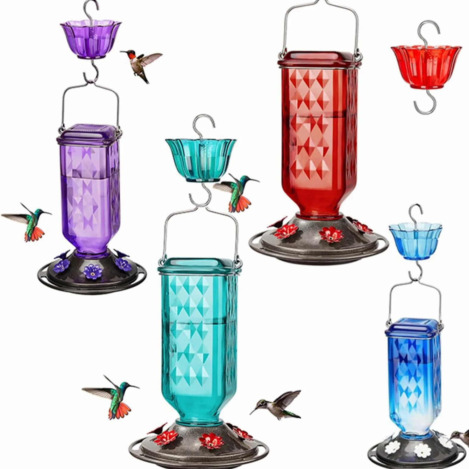 Comedero Colgante for colibríes, comedero con Base a Prueba de Fugas for pájaros al Aire Libre