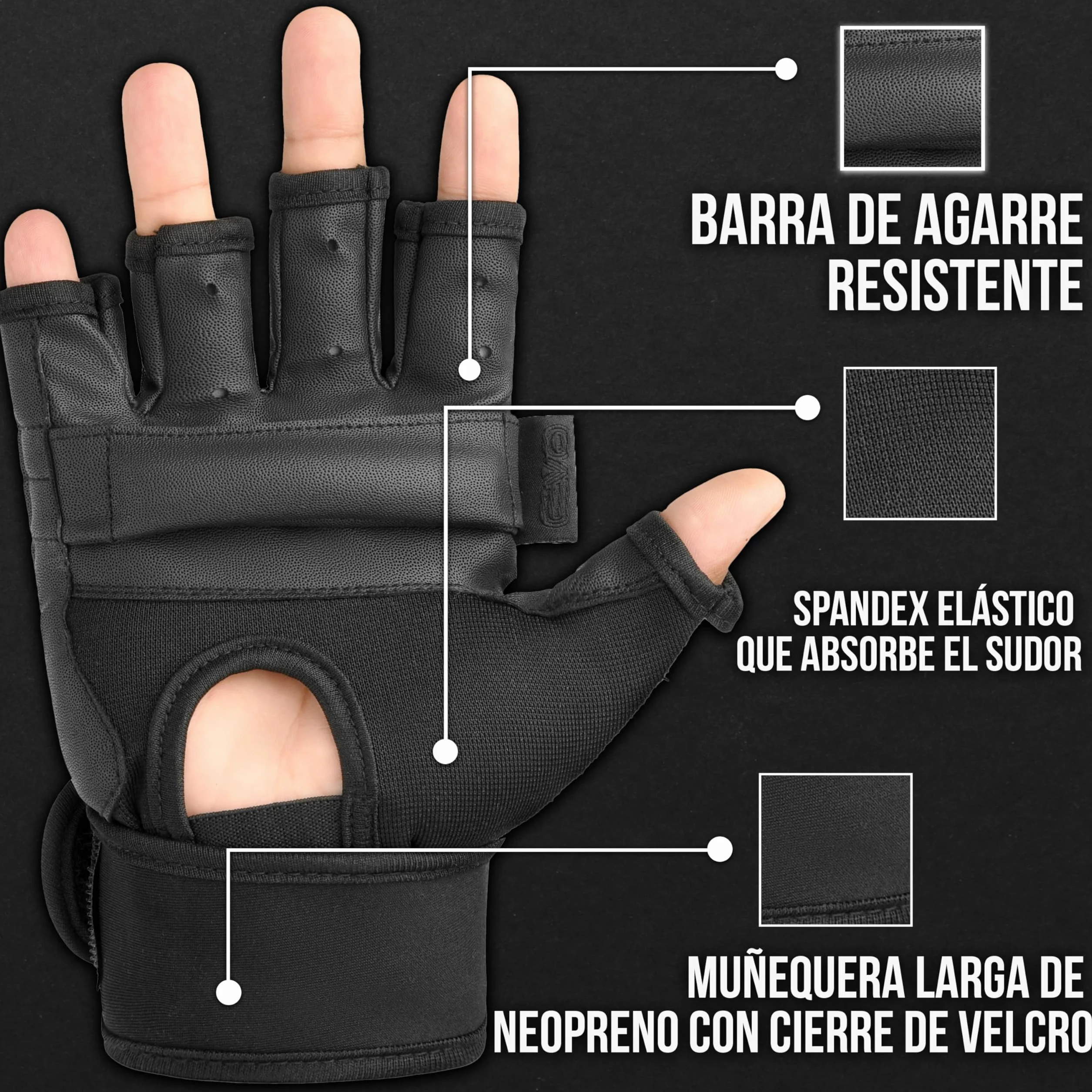 EVO Fitness Guantes MMA Muay Thai Gel Kickboxing Grappling Sparring Training Boxeo Artes Marciales Saco