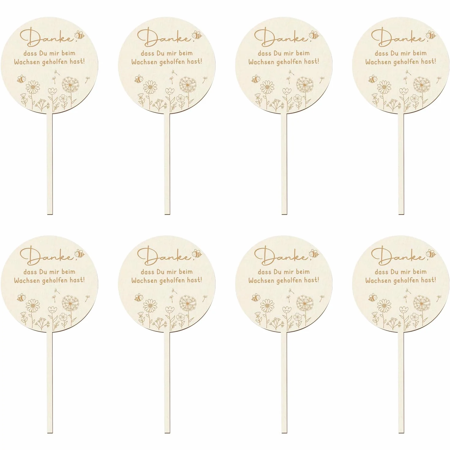 8 Carteles De Madera, Carteles De Plantas Verdes De Jardinería, Carteles De Etiquetas De Plantas, Letreros De Parques, Regalos Conmemorativos De Vacaciones.