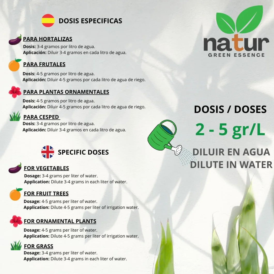 Sulfato Potásico para Jardín y Huerto - Fertilizante de Potásio y Azufre para todo tipo de Plantas Mejora Crecimiento y Producción, Nutriente esencial 1KG