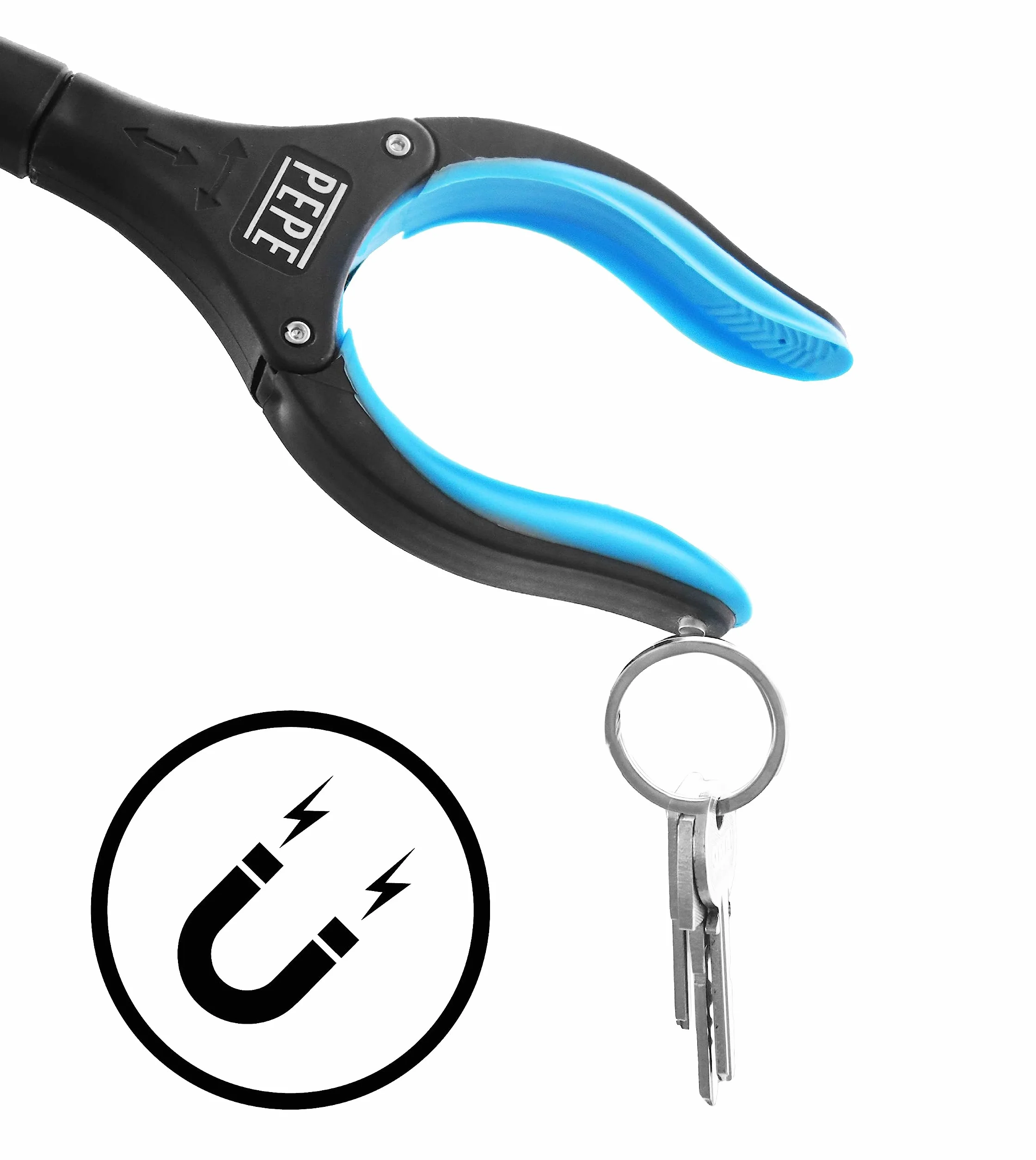 PEPE Mobility Pinza Brazo Recoge Objetos Plegable, Larga para Alcanzar, Pinzas Ergonomicas con Imán, Alcanzador de Objeto