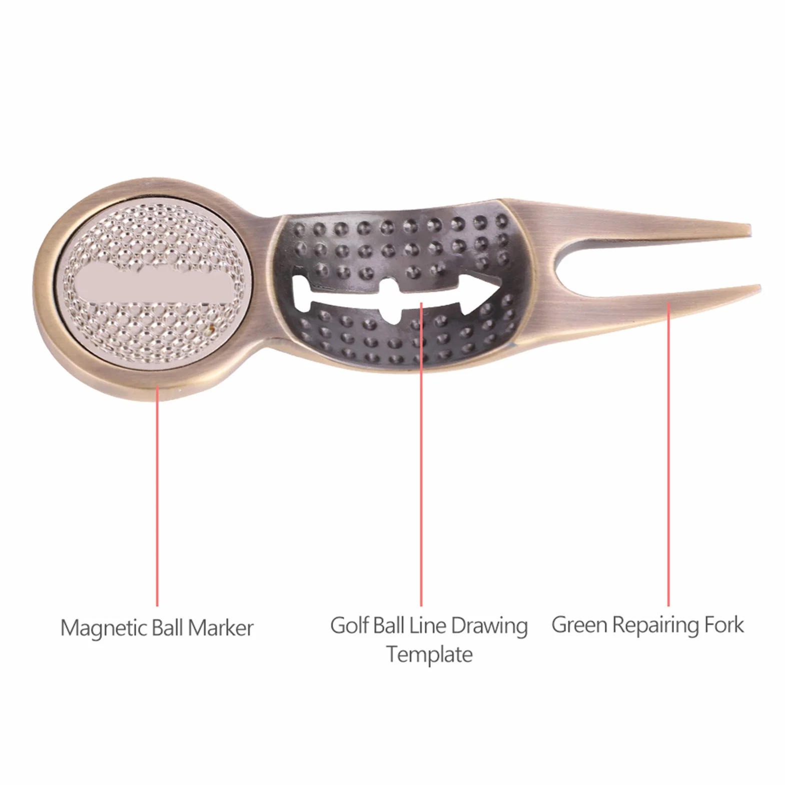 Dioche Golf Pitch Fork Divot Tool Green Repair Gift