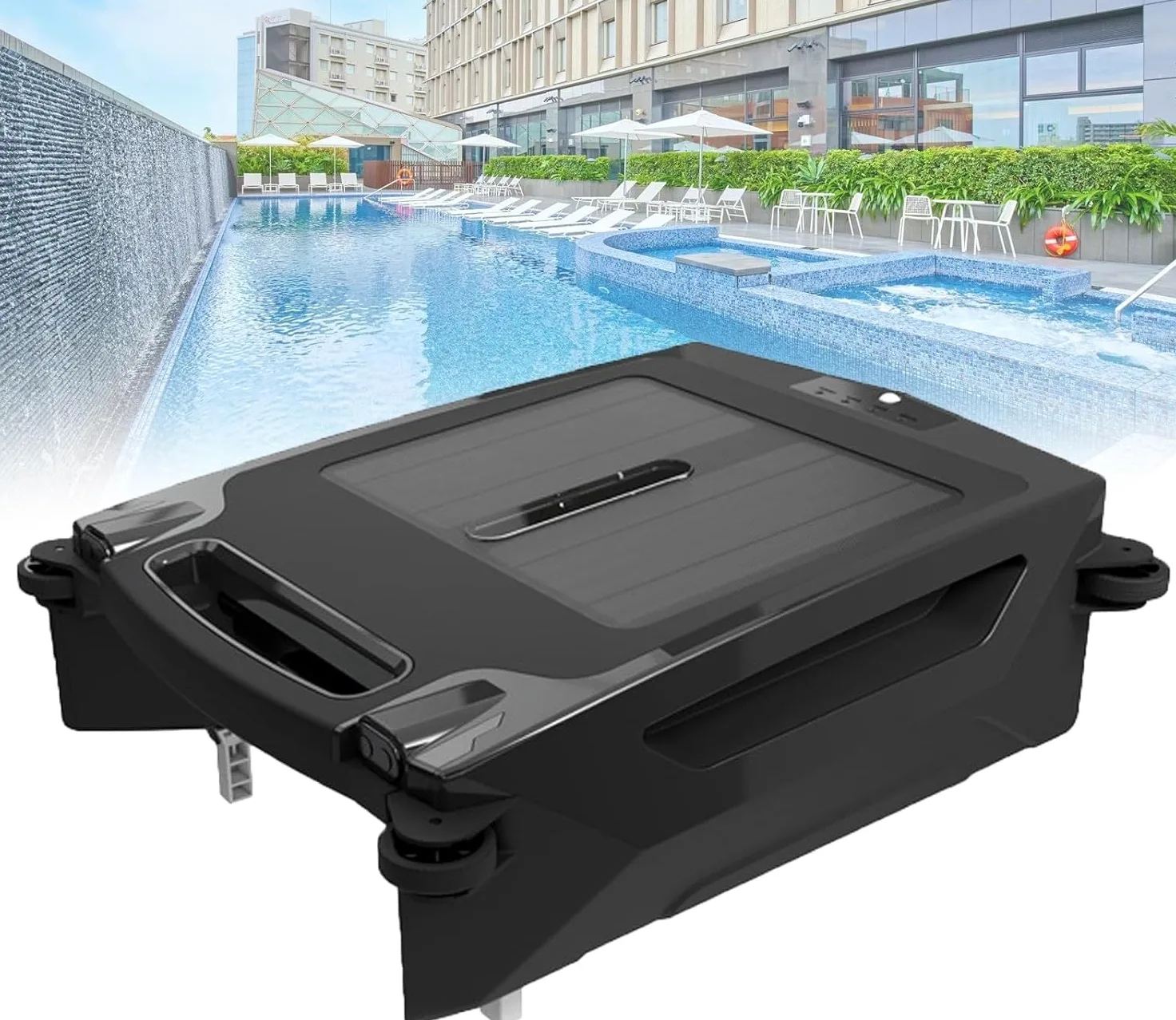 Robot De Limpieza Solar, Limpiafondos, Skimmer De Piscina, Recogedor De Hojas, Carga Solar, Máquina De Limpieza con Arranque Automático