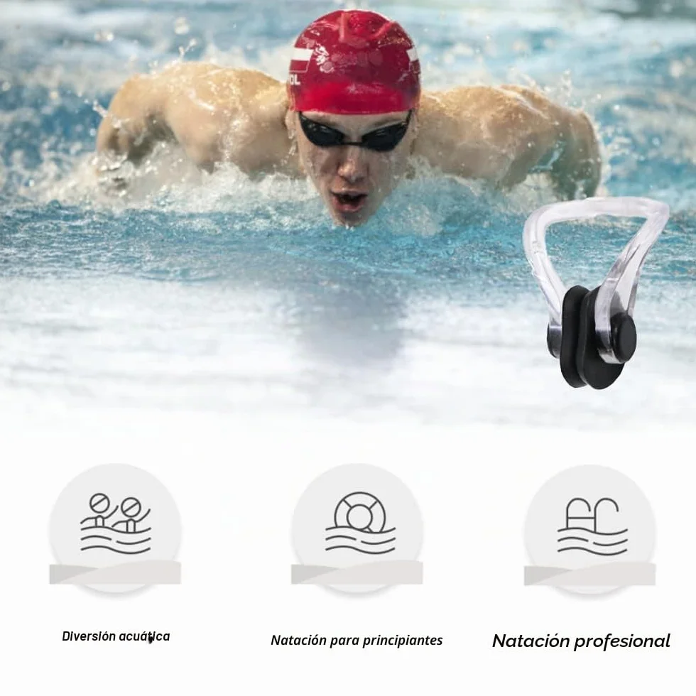 Pinzas para la Nariz de Silicona 2 Pcs Impermeable Entrenar Buceo Natación