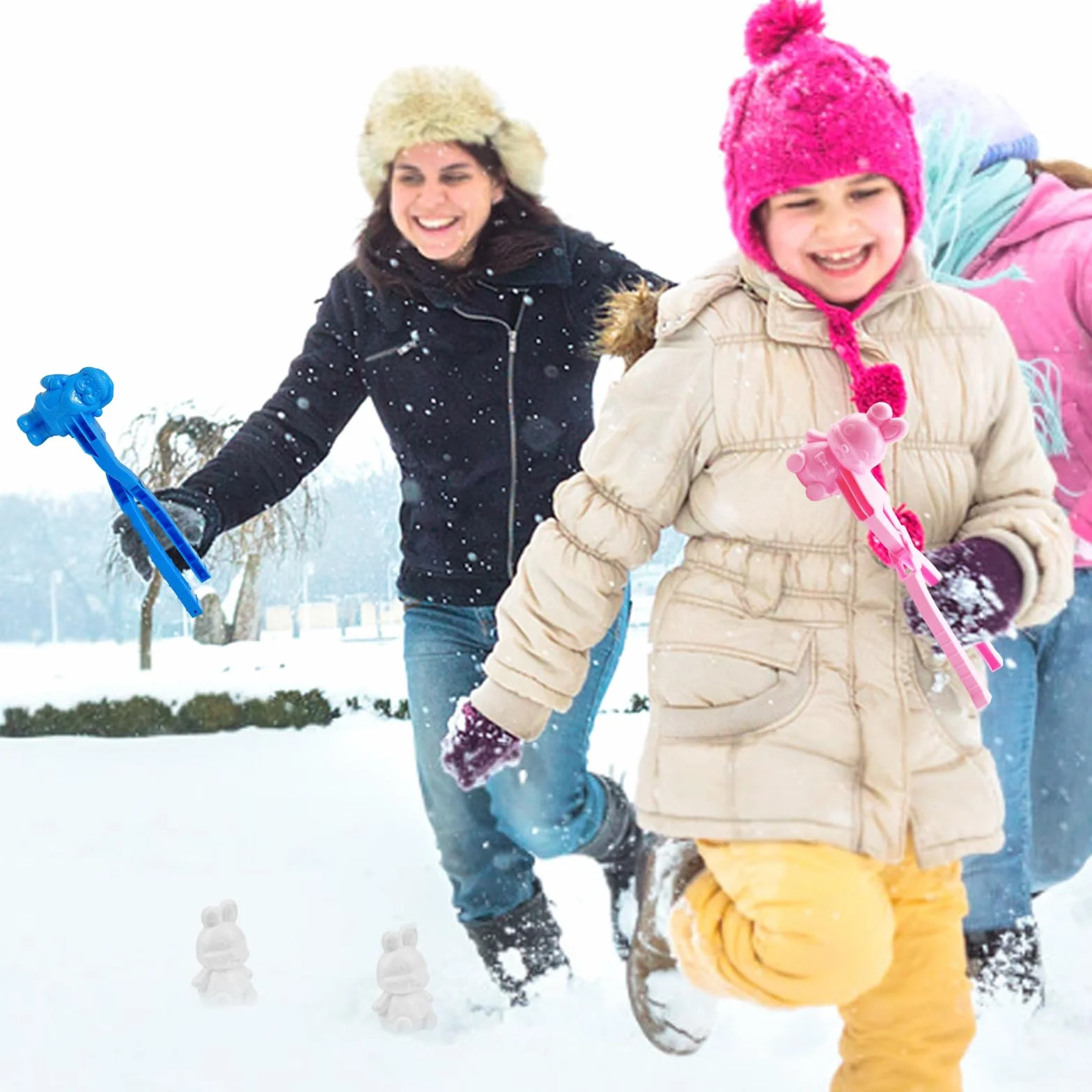 Molde de bolas de nieve 6 pinzas clip para nieve juguetes niños peleas