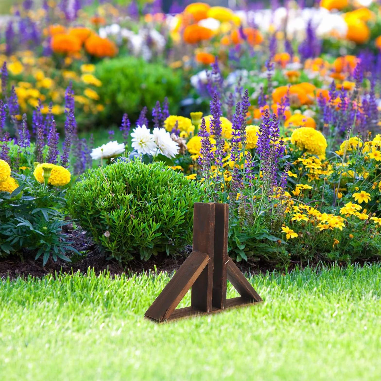 VANZACK 2 Piezas Base De Valla De Madera Maciza Soporte De Enrejado De Jardín Separador De De Madera Base De Fijación De Valla Soporte De a De Interior a Pequeña