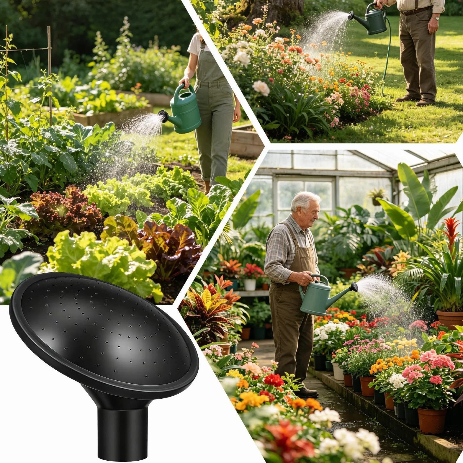 Cabezal Regaderas Tipo Roseta, Repuesto Cabezal Watering Can Antiderrame, Cabezals Watering Can Tipo Roseta Reemplazable, Boquilla Rociadora Multifuncional Regaderas, para Herramientas Jardinería