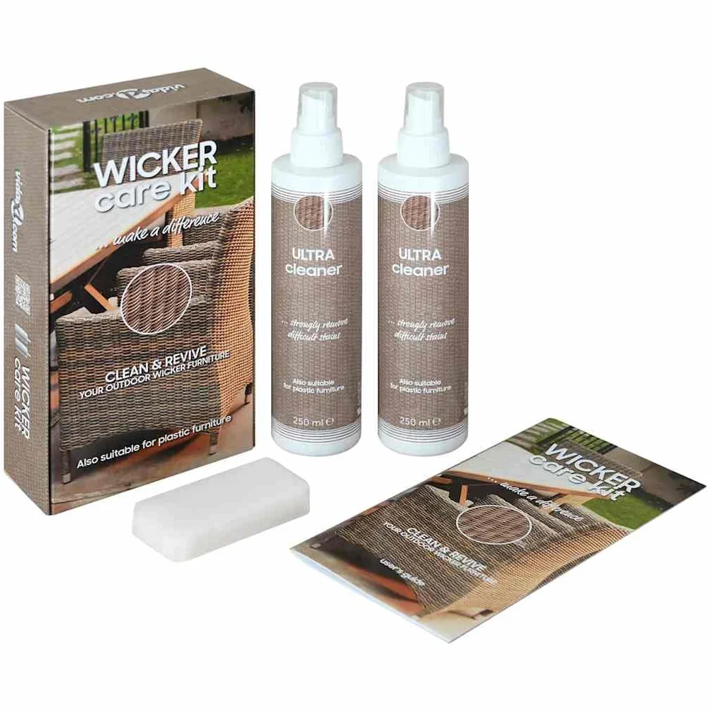 vidaXL Kit de Cuidado para Muebles de Jardín de Ratán y Textilene Plástico Limpiador Protector Armarios Patio Terraza Muebles Mobiliario