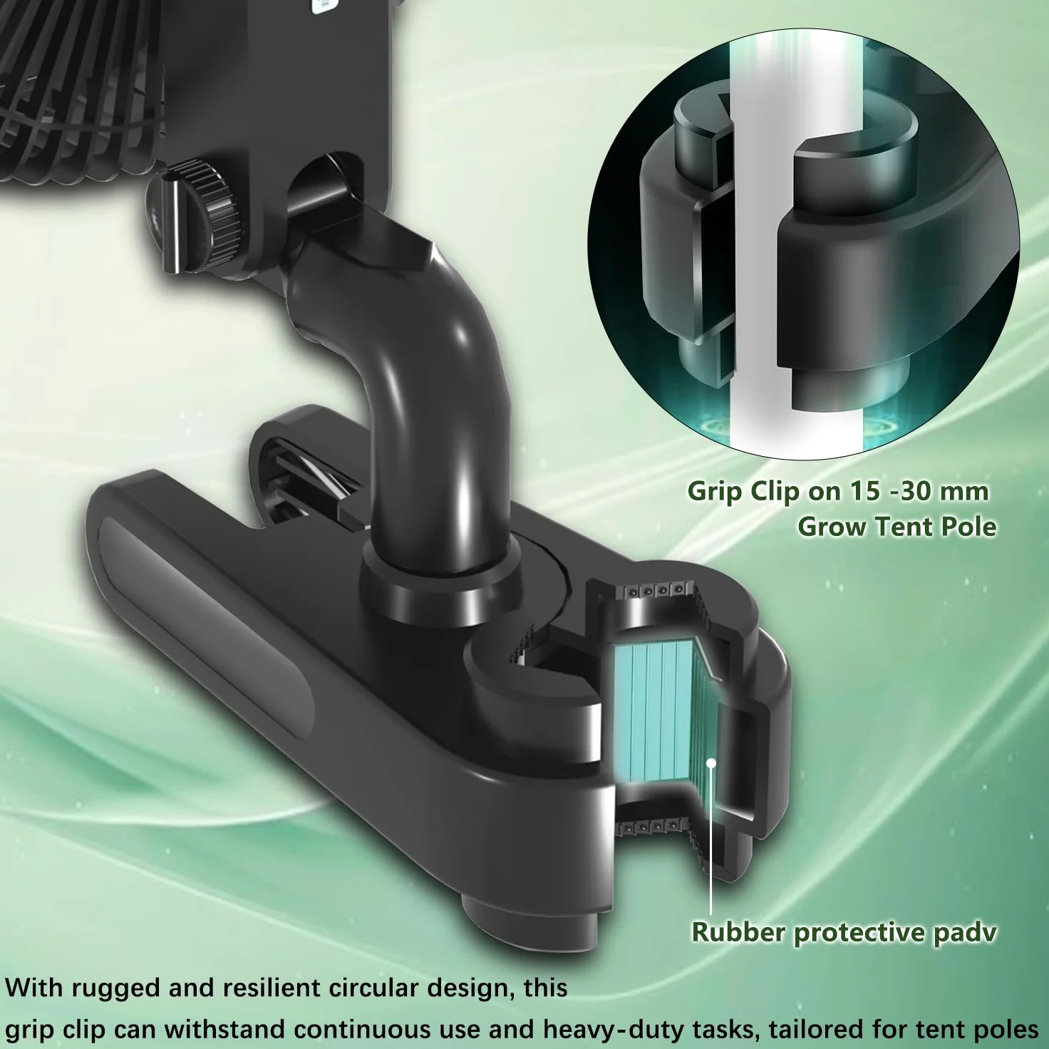 Ventilador con Clip 10W Oscilación Automática Motor EC Trifásico 10 Velocidades