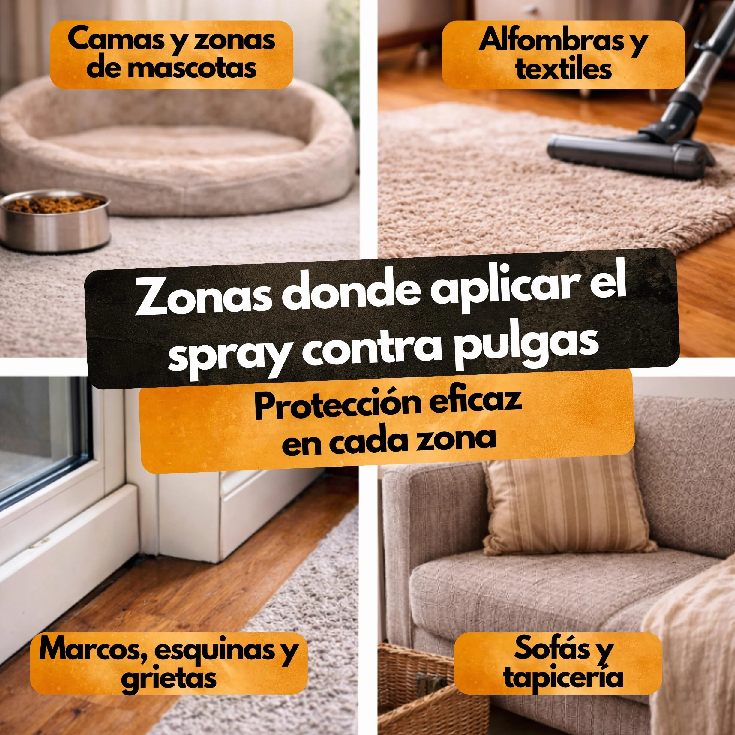 NOVACLAC F3 Mata Pulgas – Spray Insecticida 500 ml PT18 – Elimina pulgas al instante – Protección duradera – Uso interior y exterior – Calidad europea formulada para España