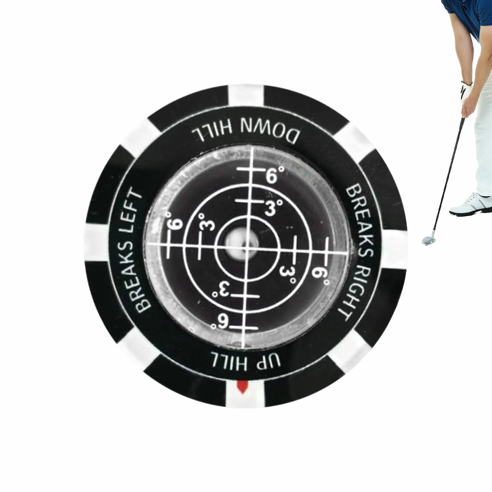 Green Reader Double Sided Level Golf Reading Aid Training Accessory for Golfers