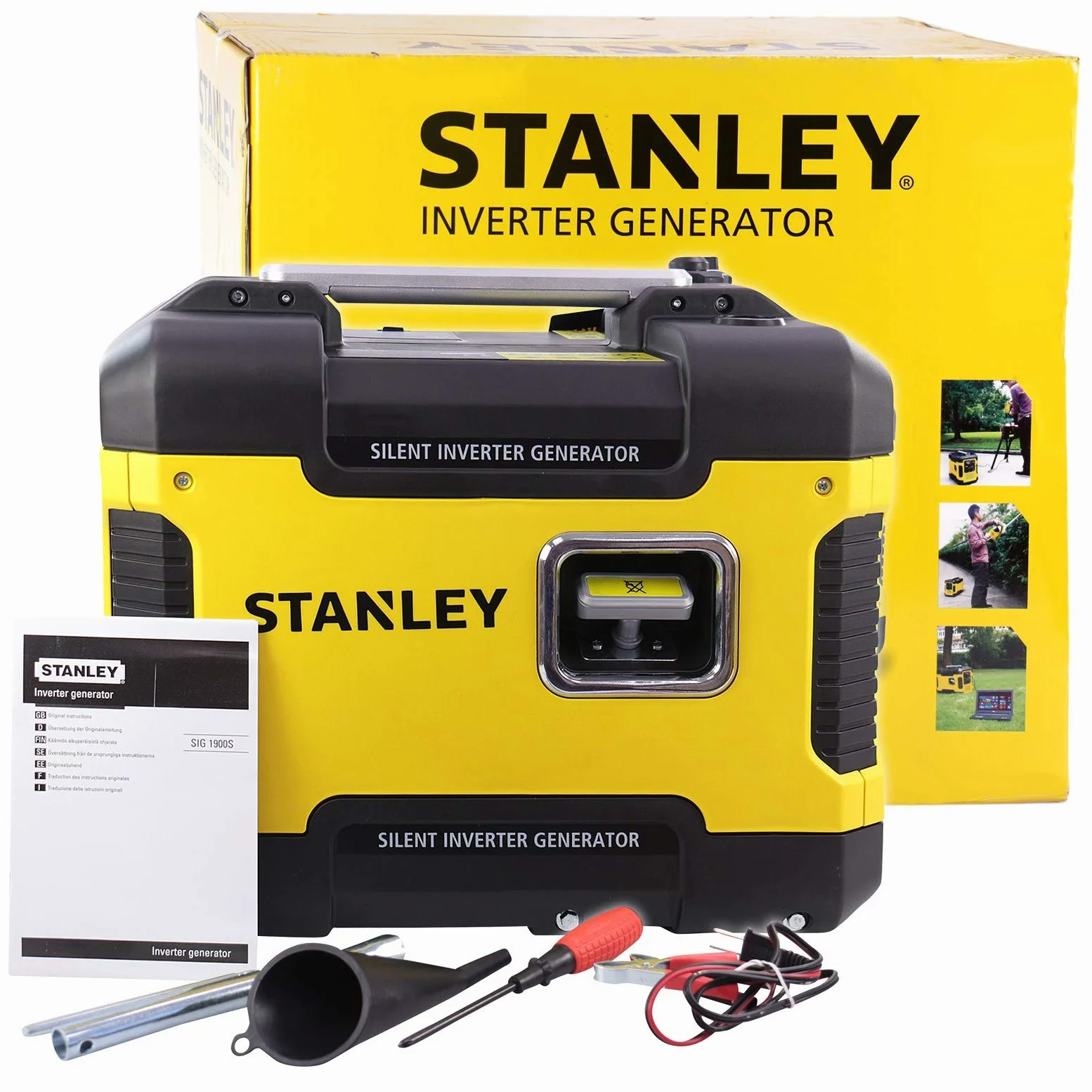 Stanley 604800110 - Generador de corriente de emergencia (gasolina, silencioso, 1.900 W)