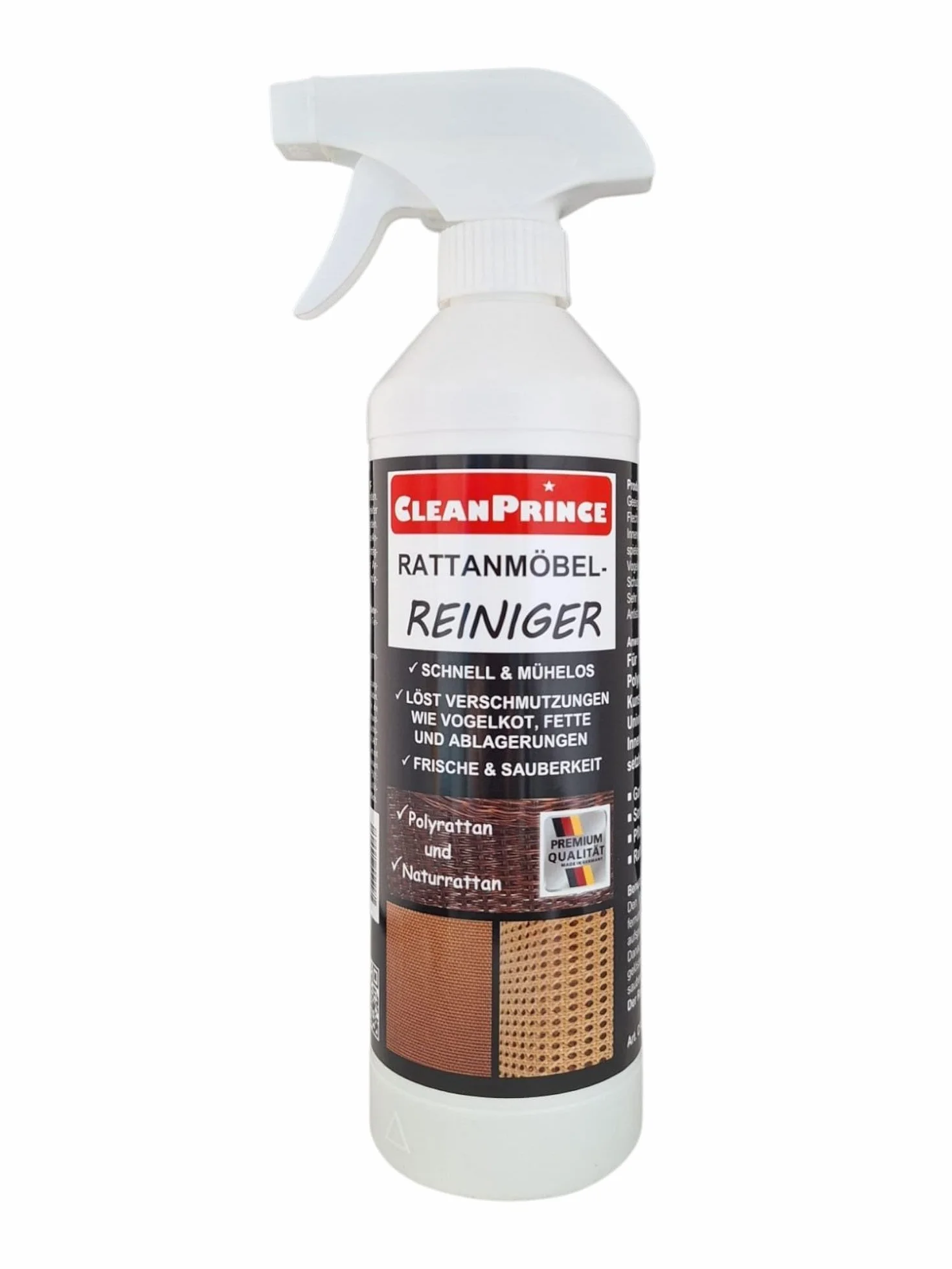 CleanPrince Limpiador de muebles de ratán, 500 ml, para muebles de ratán