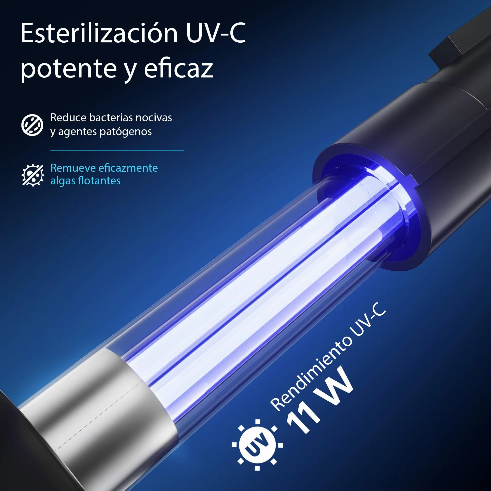 Juego Filtro presión 6000l 11W UVC Clarificador 25m Schlauch 65W Bombeo jardin
