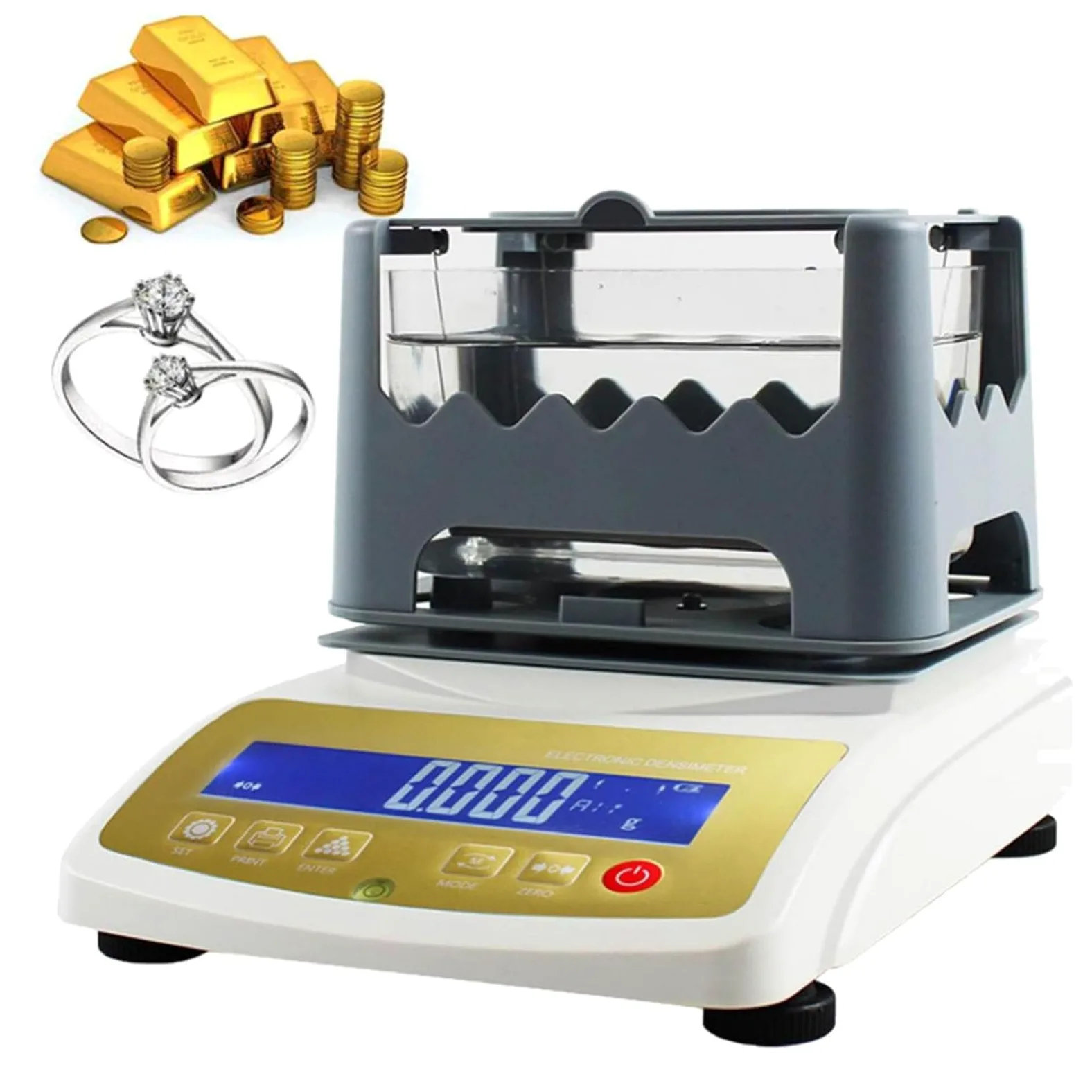Probador electrónico de pureza de oro, comprobador digital de autenticidad de metales preciosos, medidor de pureza de oro, densímetro para laboratorios, joyerías y bancos.,MDJ-1200K