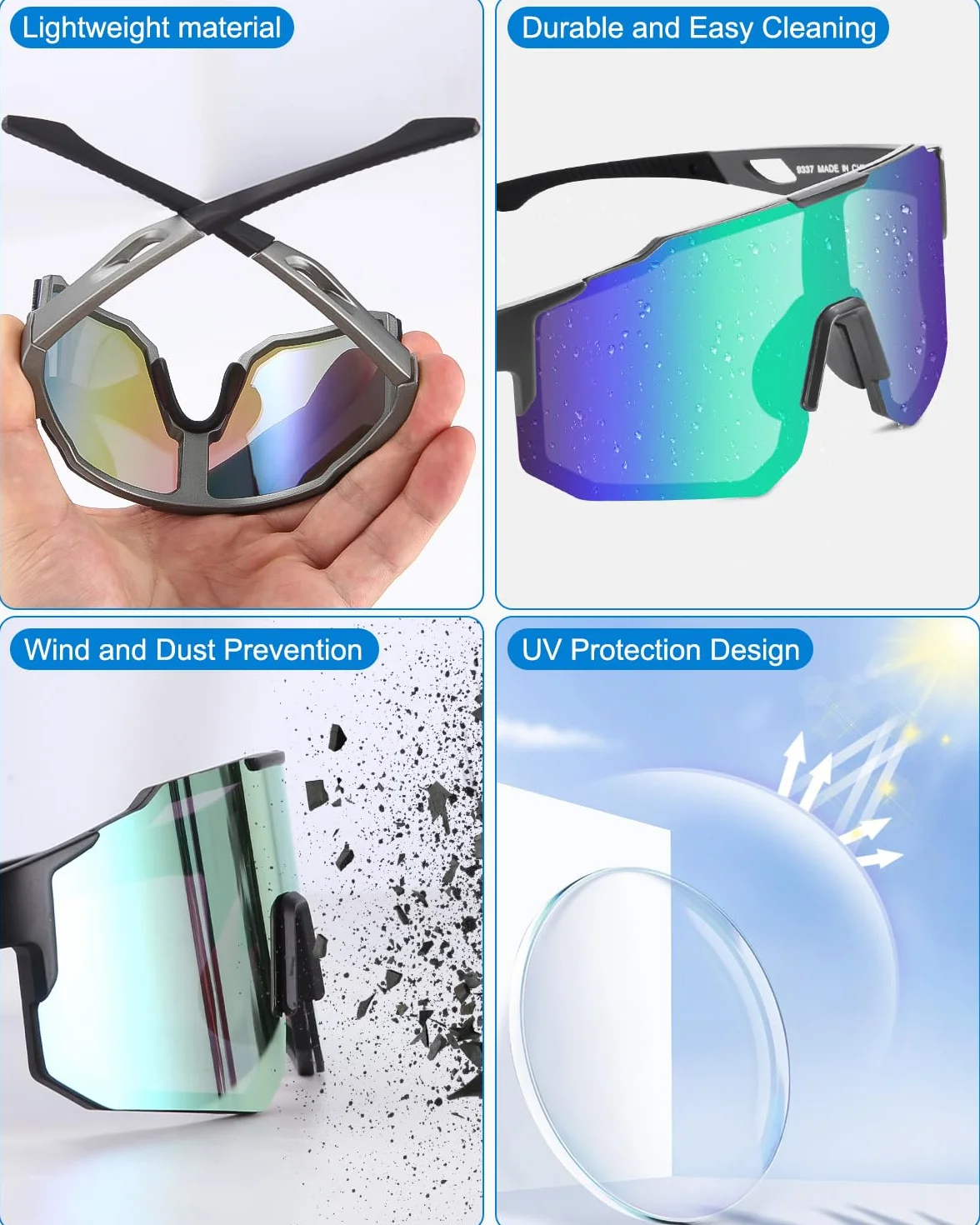 Gafas polarizadas para bicicleta UV400 protección ciclismo motociclismo correr esquí