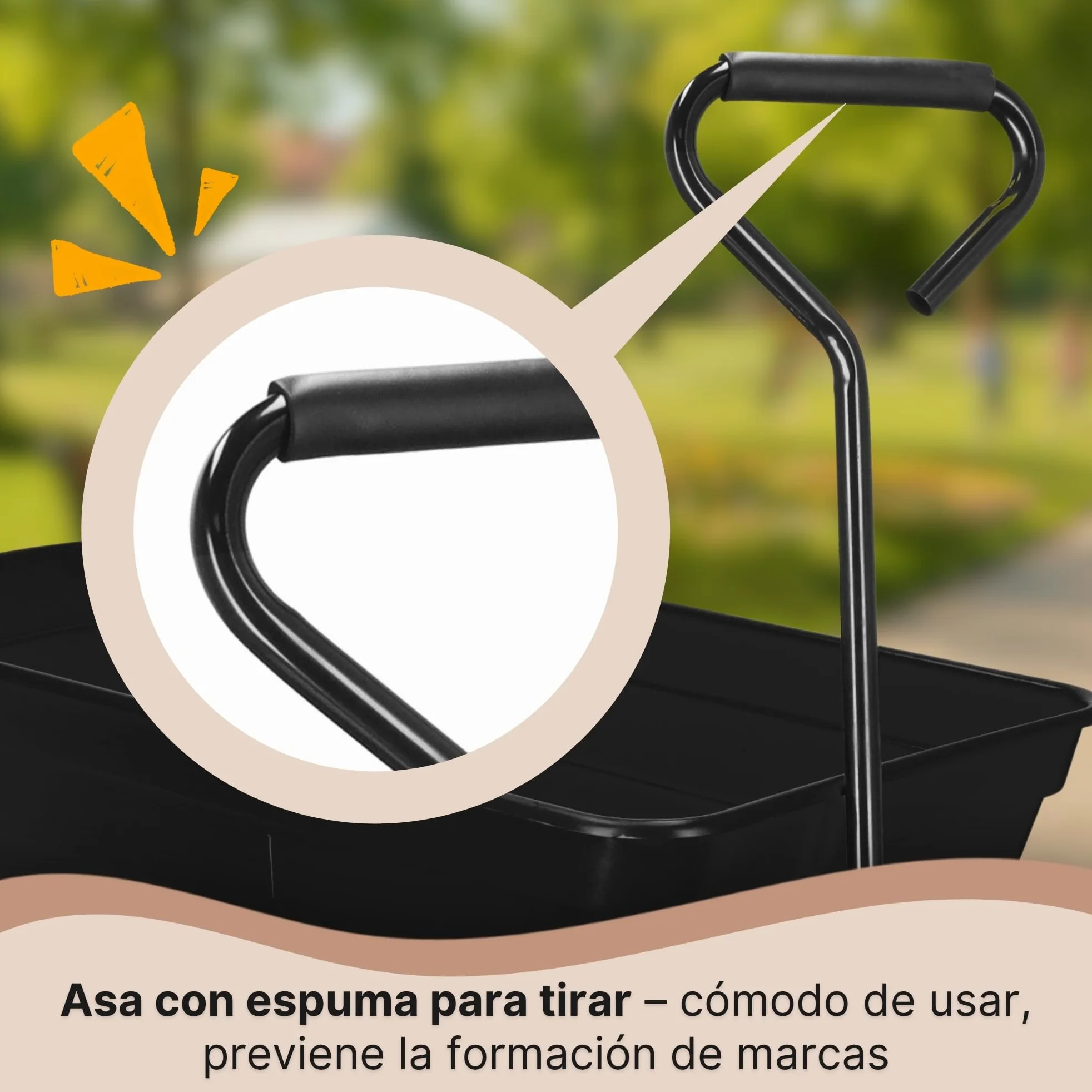 SPRINGOS Carro de jardín con función basculante, carretilla de transporte de 250 kg, 75 l