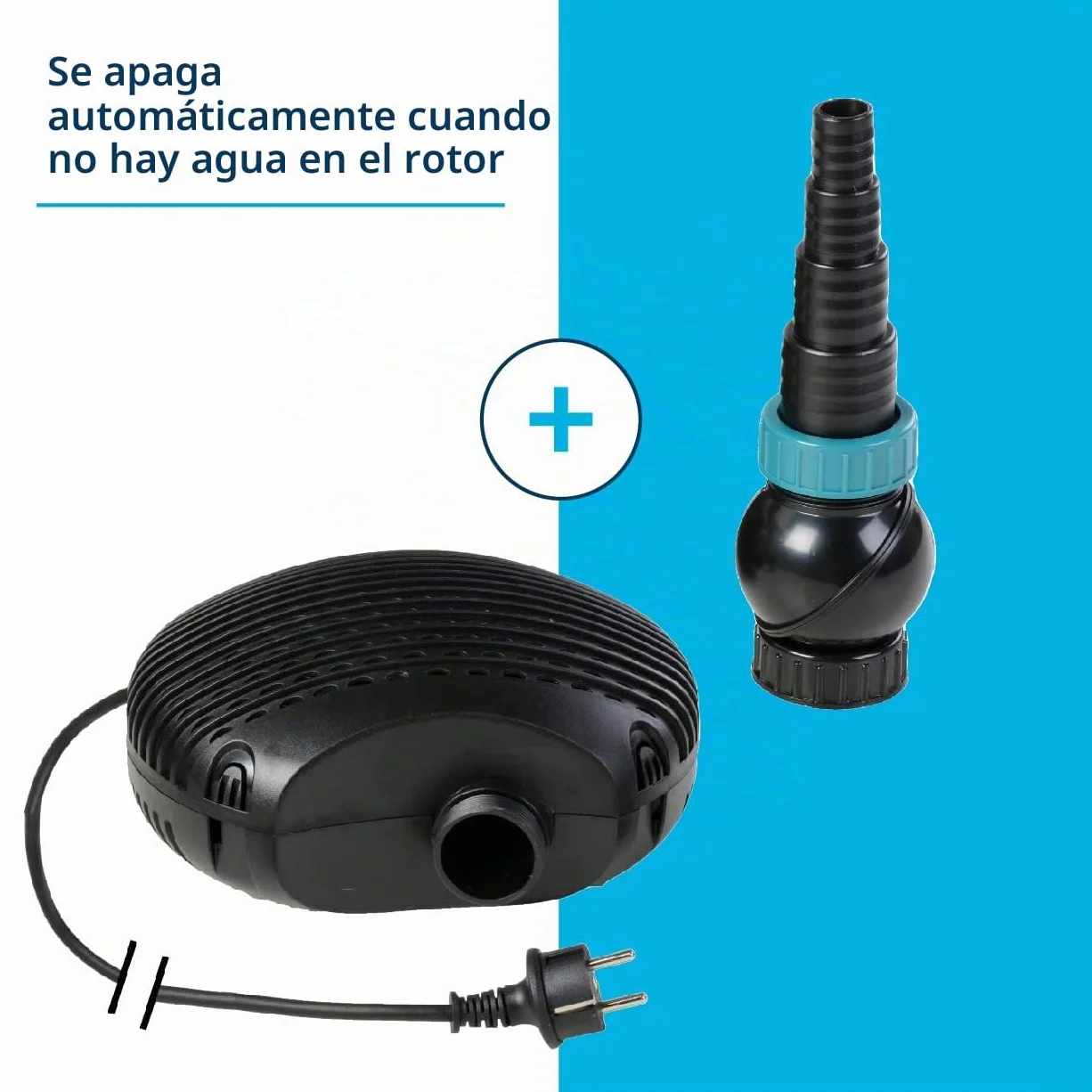Bomba de filtro/estanque AquaForte EC-10000 10 m³/h, altura de impulsión 5m, 68Watt, Negro | adecuado para agua dulce y salada | adecuado para arroyos, cascadas, fuentes, filtros, etc.